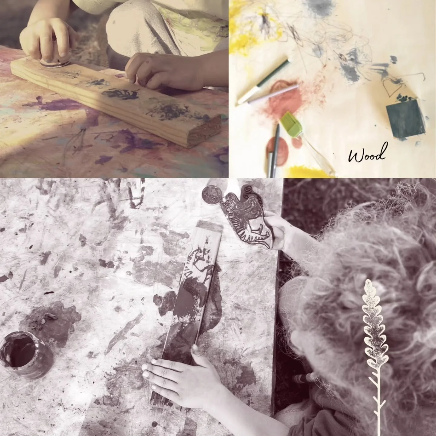 Memories of a day when the invitations were simply pieces of wood. 🪵

The children picked them up without hesitation. There was no plan, no explanation.
A full kind of silence: busy hands, attentive eyes, complete concentration.
The wood slowly rece