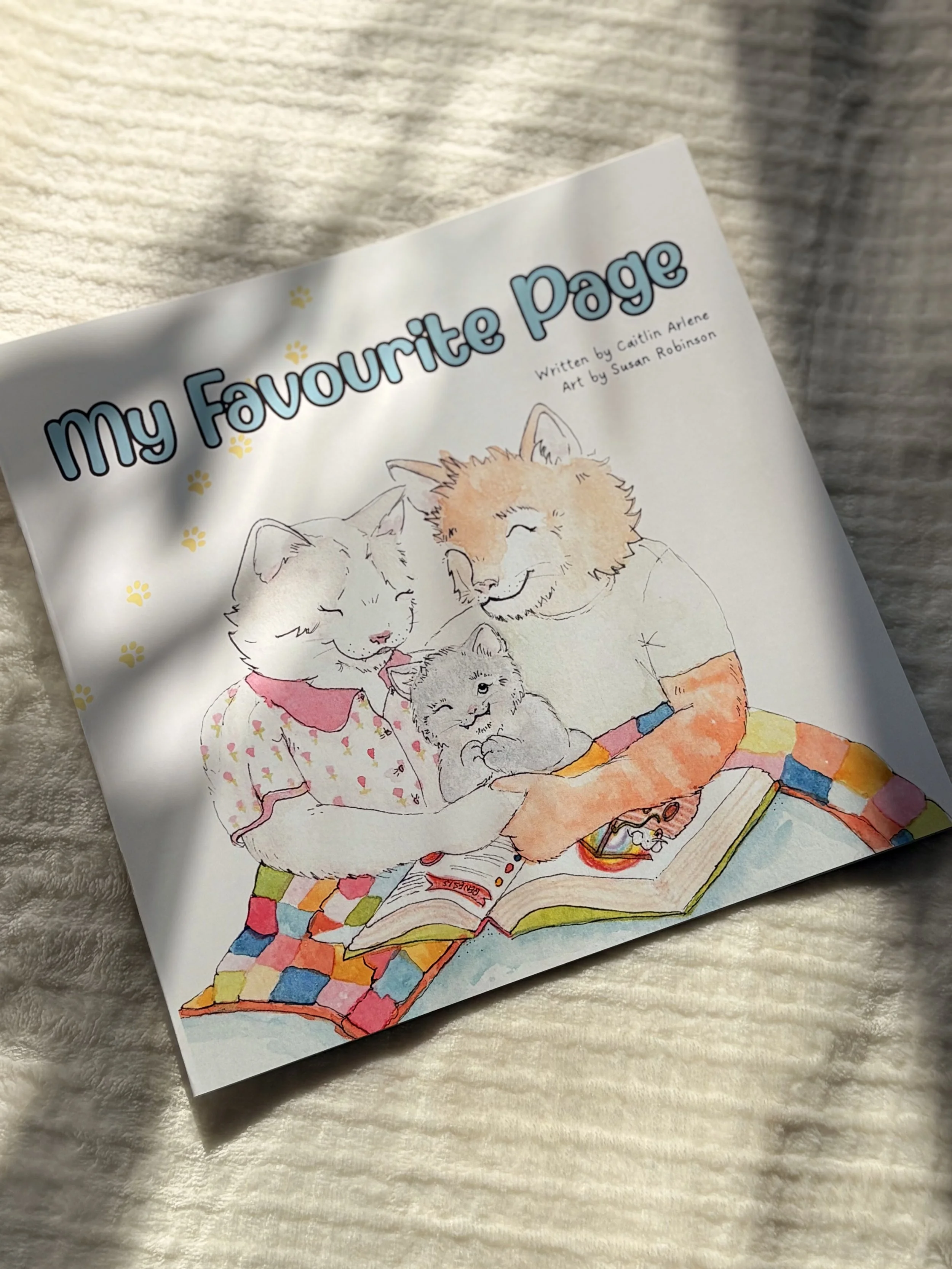 Picture of My Favourite Page on a cozy blanket
