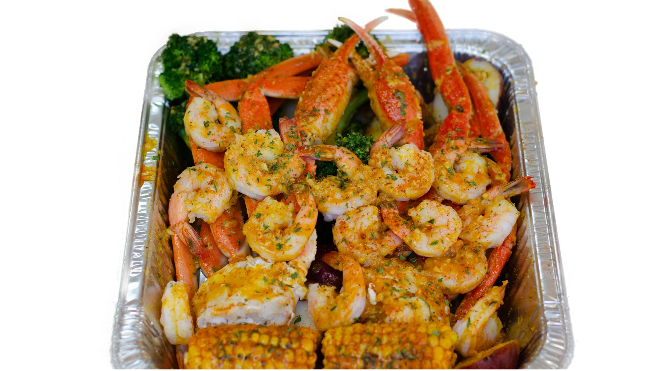 2-cluster snow crab & shrimp tray