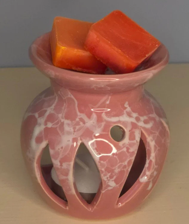 Pink Marble Swirl Wax Warmer