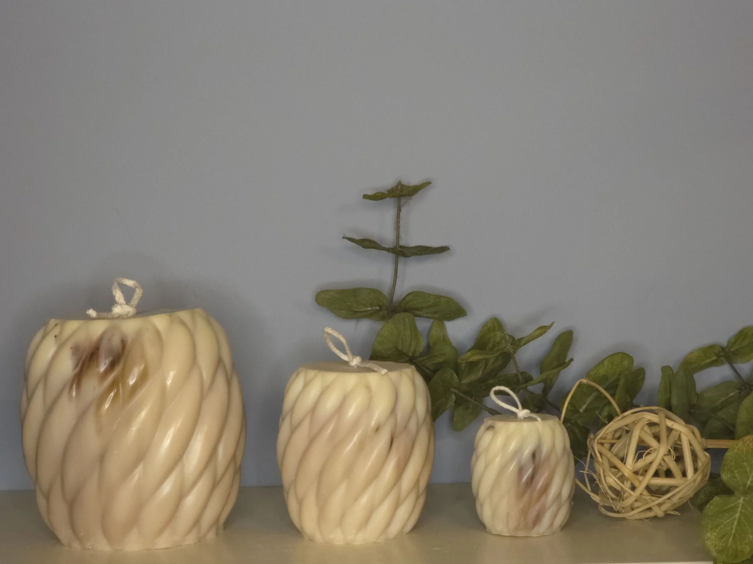 Cedar & Cream - Twisted Rope Candle Set