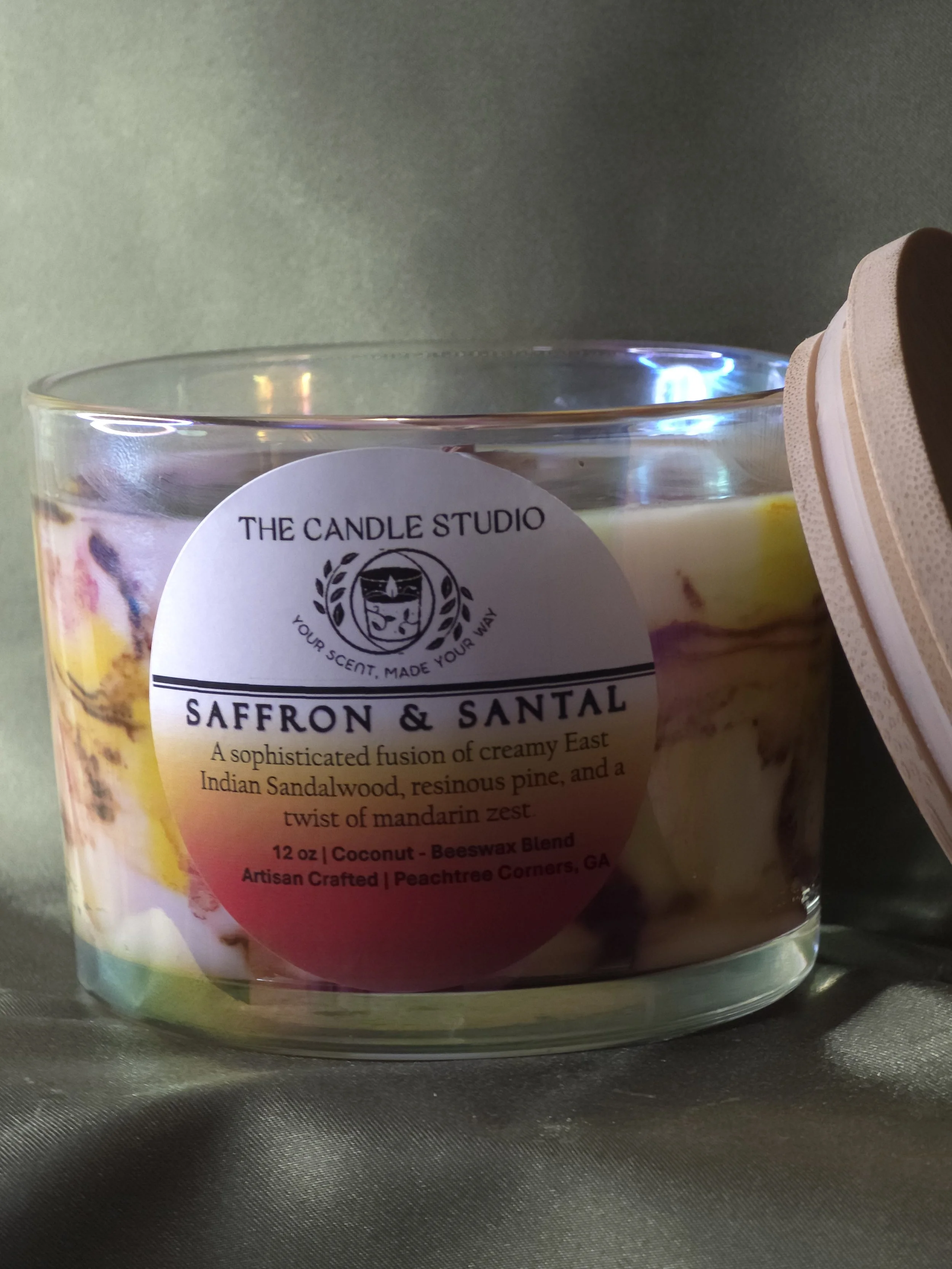 Saffron and Santal  Luxe Aromatherapy Candle