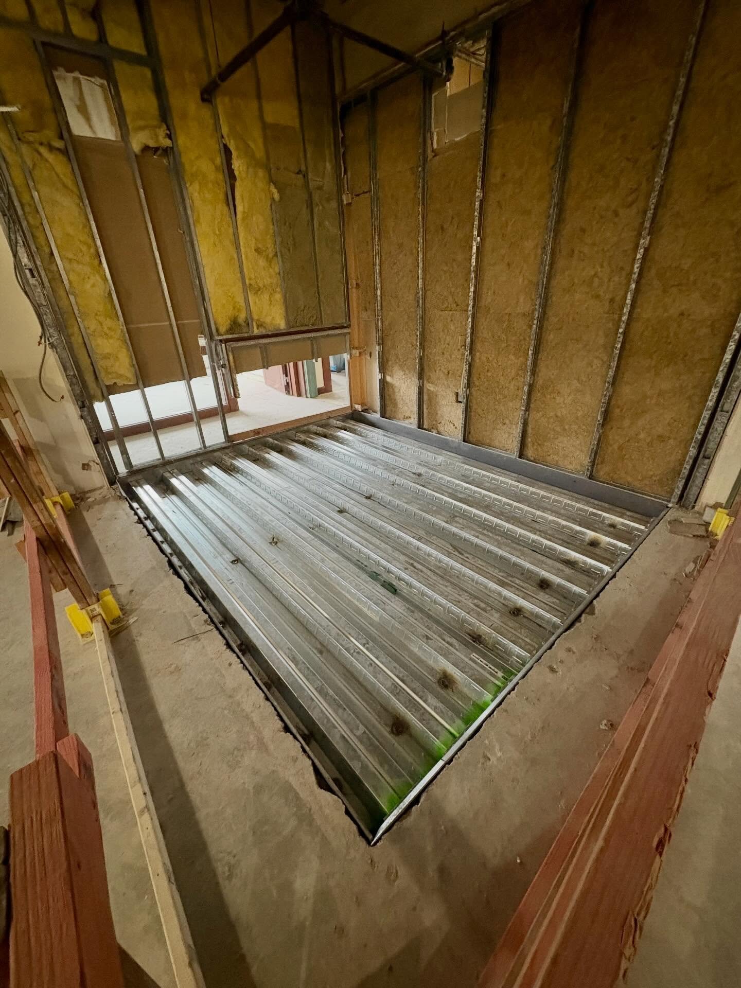 Check out this project we recently wrapped up in Waterbury &mdash; a custom stair infill along with a mounted TV monitor setup for a conference room.  #metal #steel #construction