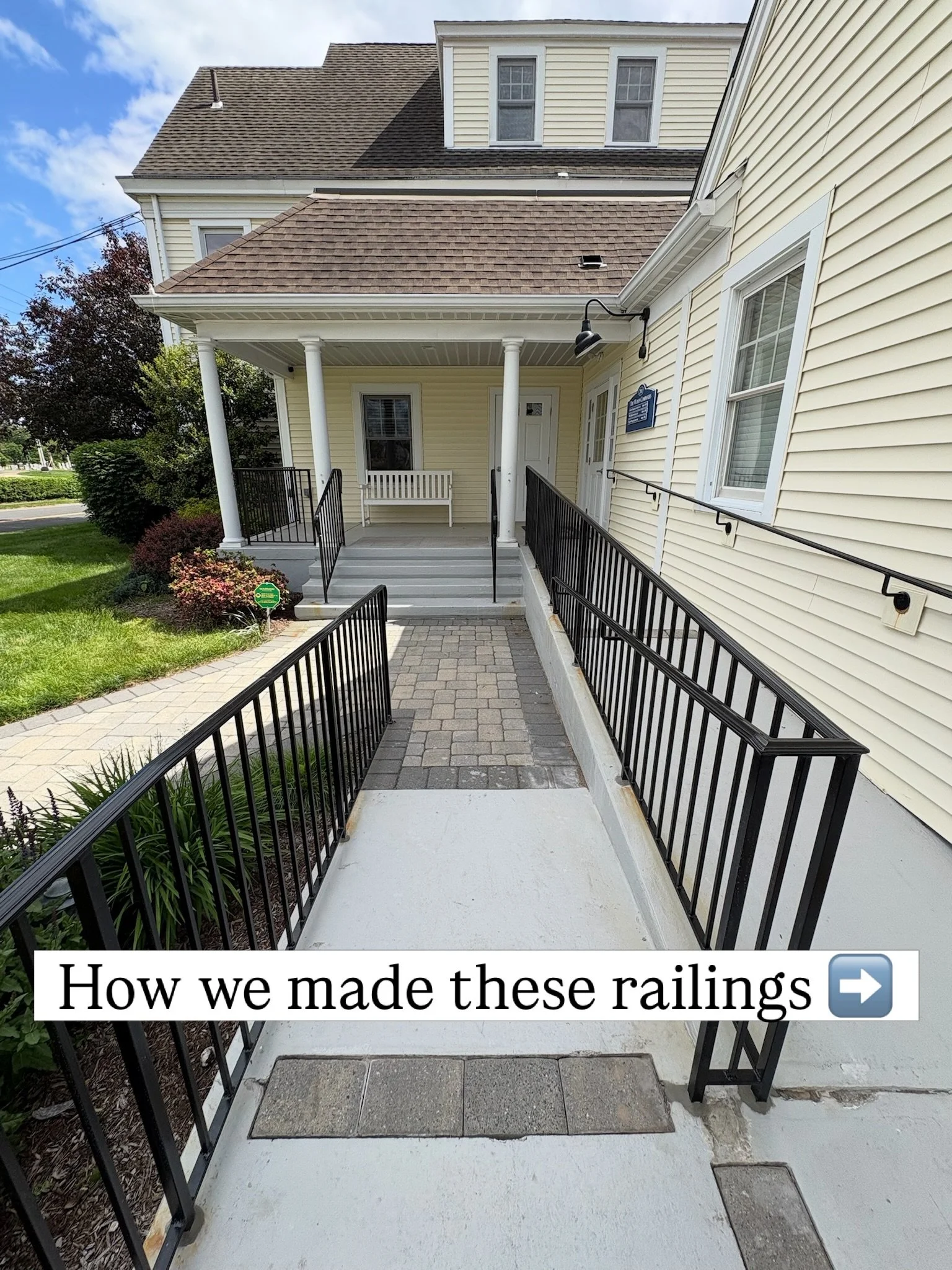 Every railing starts long before the final product.

1.	Fabrication &amp; welding
2.	Galvanization
3.	Epoxy paint finish
4.	Installation
5.	Final product

This is what goes into every single one.

Here&rsquo;s a snip of one of our latest railings at 