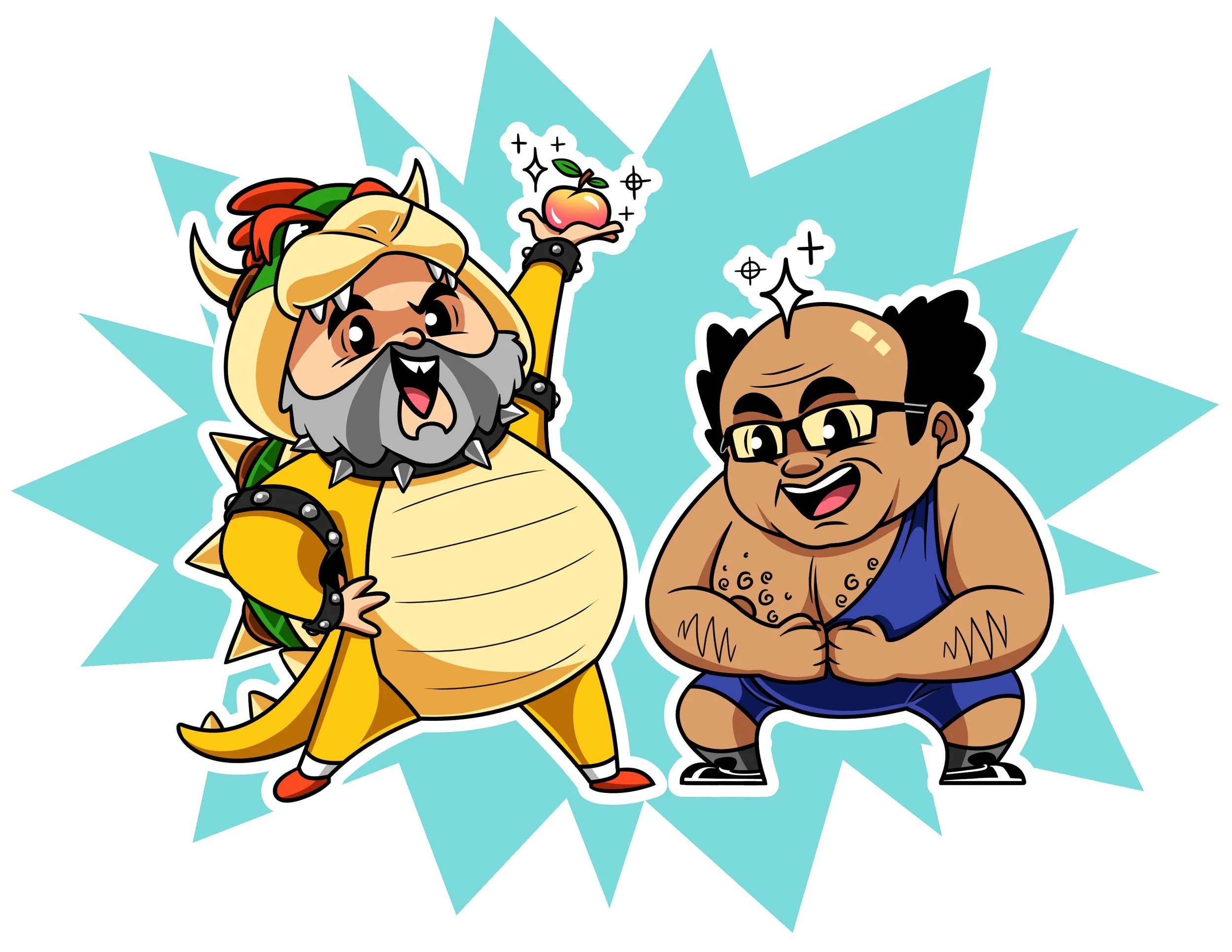 Tattoo commission - "Bowser and Frank"