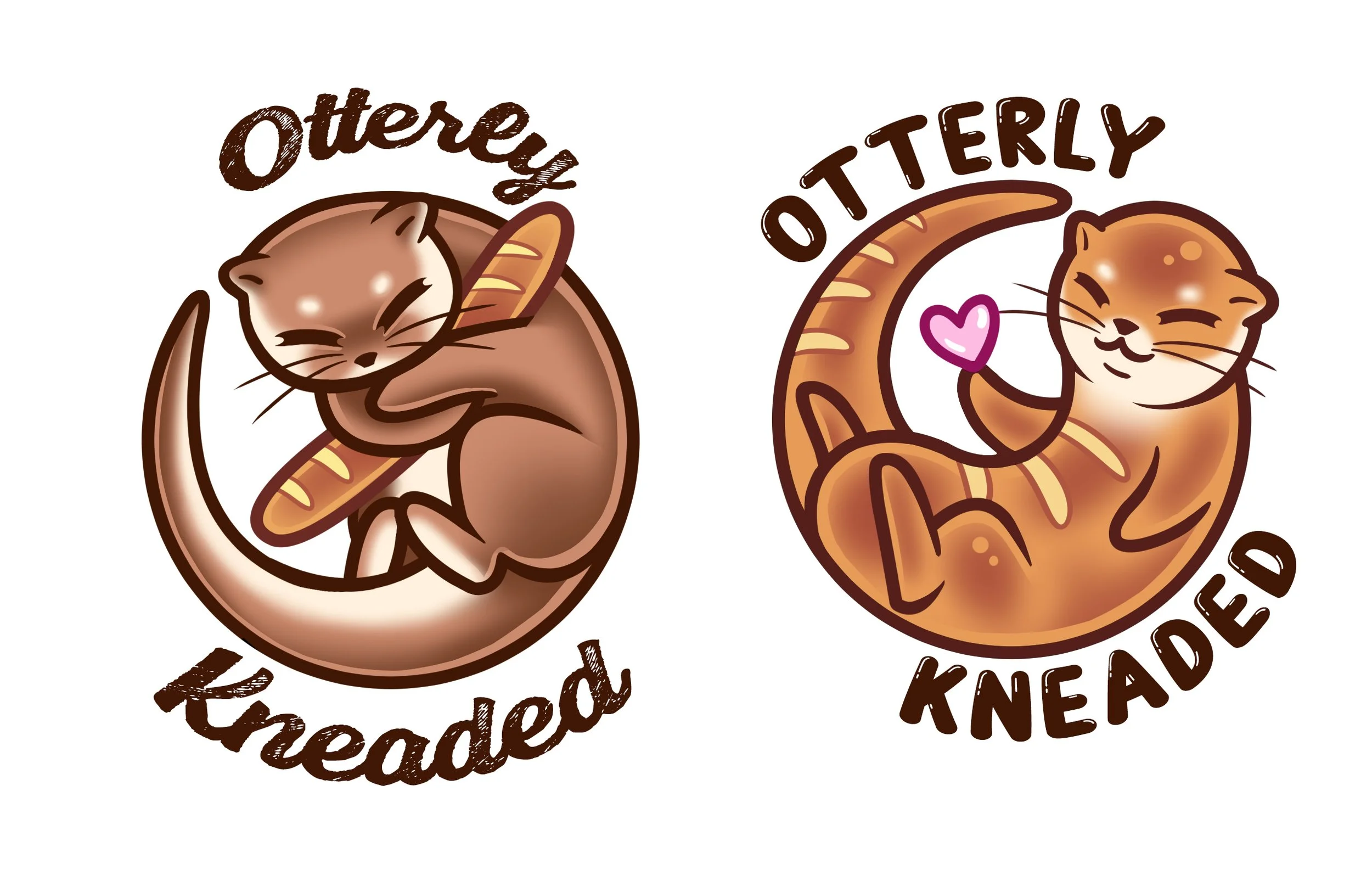 Logo designs for Otterly Kneaded Bakery