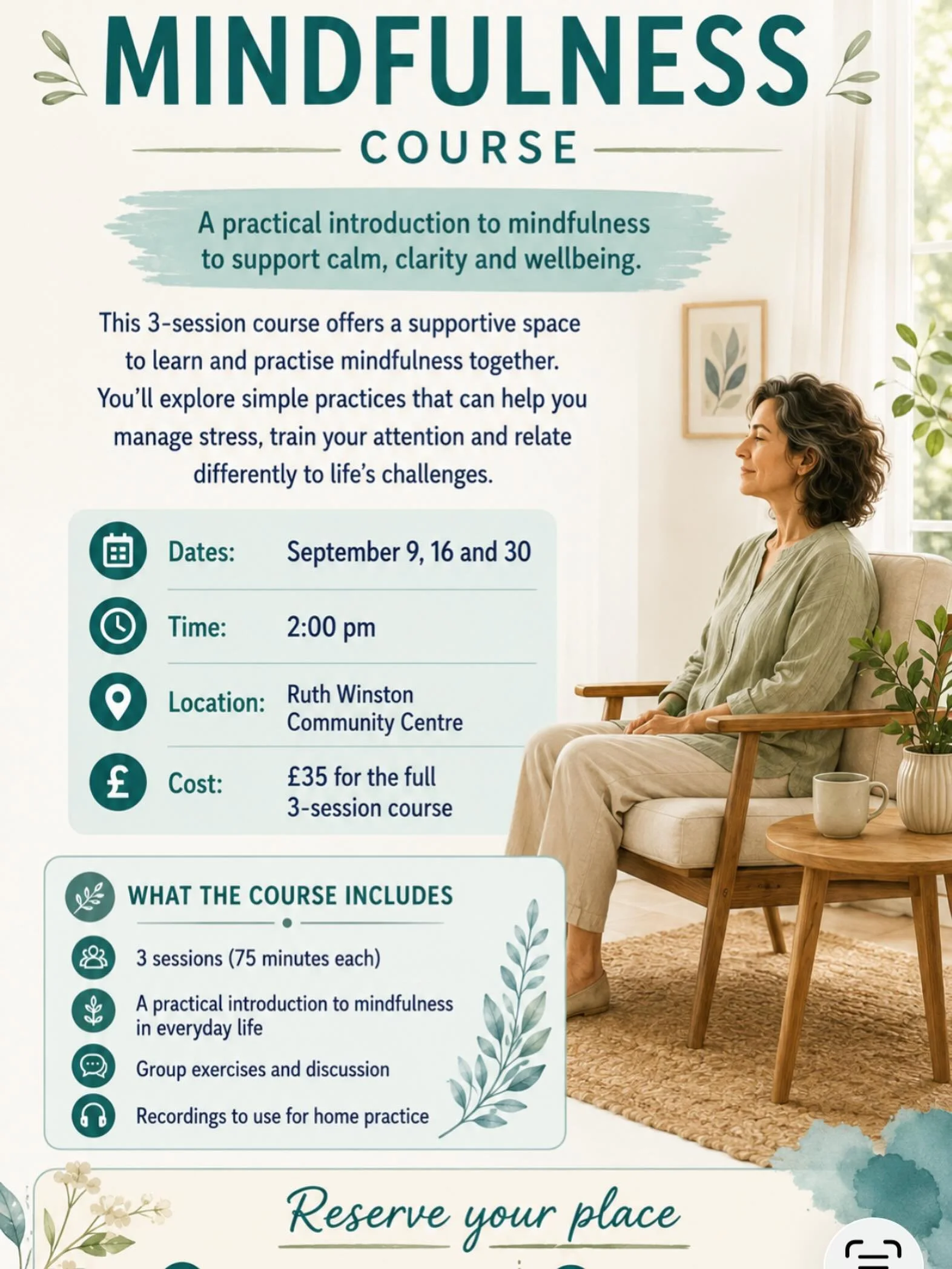 Come join us at the Ruth Winston centre N13, in September! No need to be a member.  I&rsquo;ll also be doing an intro course in N21 in September.  DM me for more info or to be put on my mailing list ✨