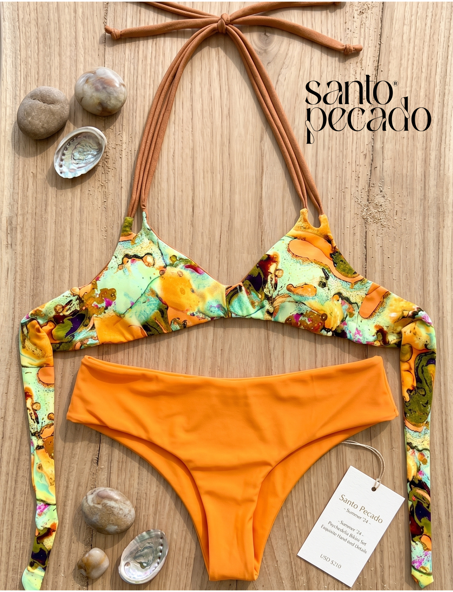 The Tide & Ink Halter Bikini Set