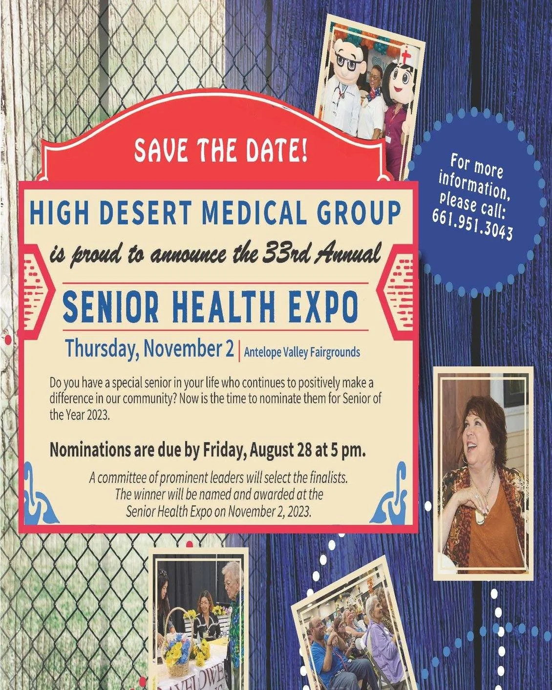 2023 Senior Expo Save the Date and Nomination Form
