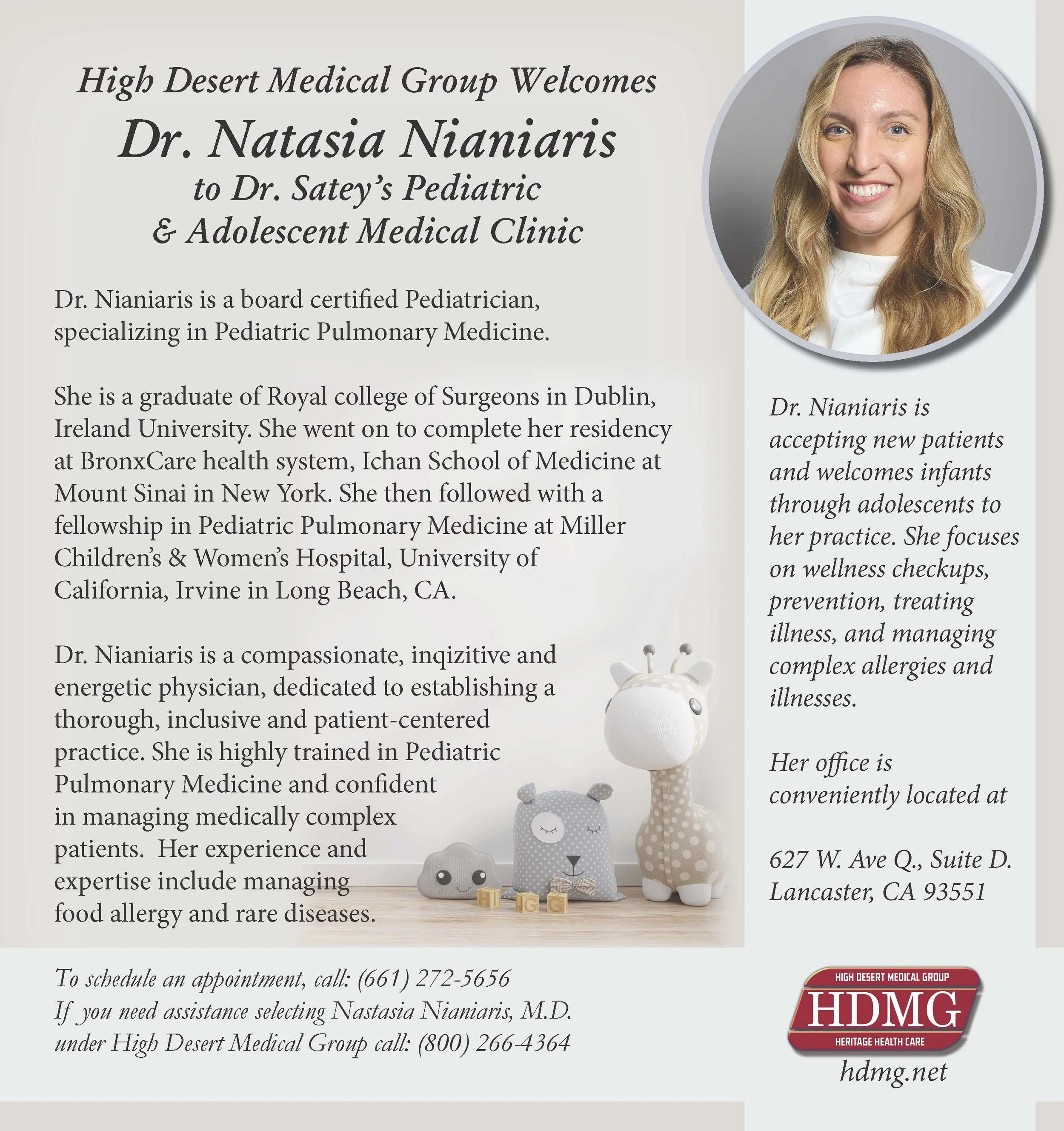 Welcome Dr. Nianiaris