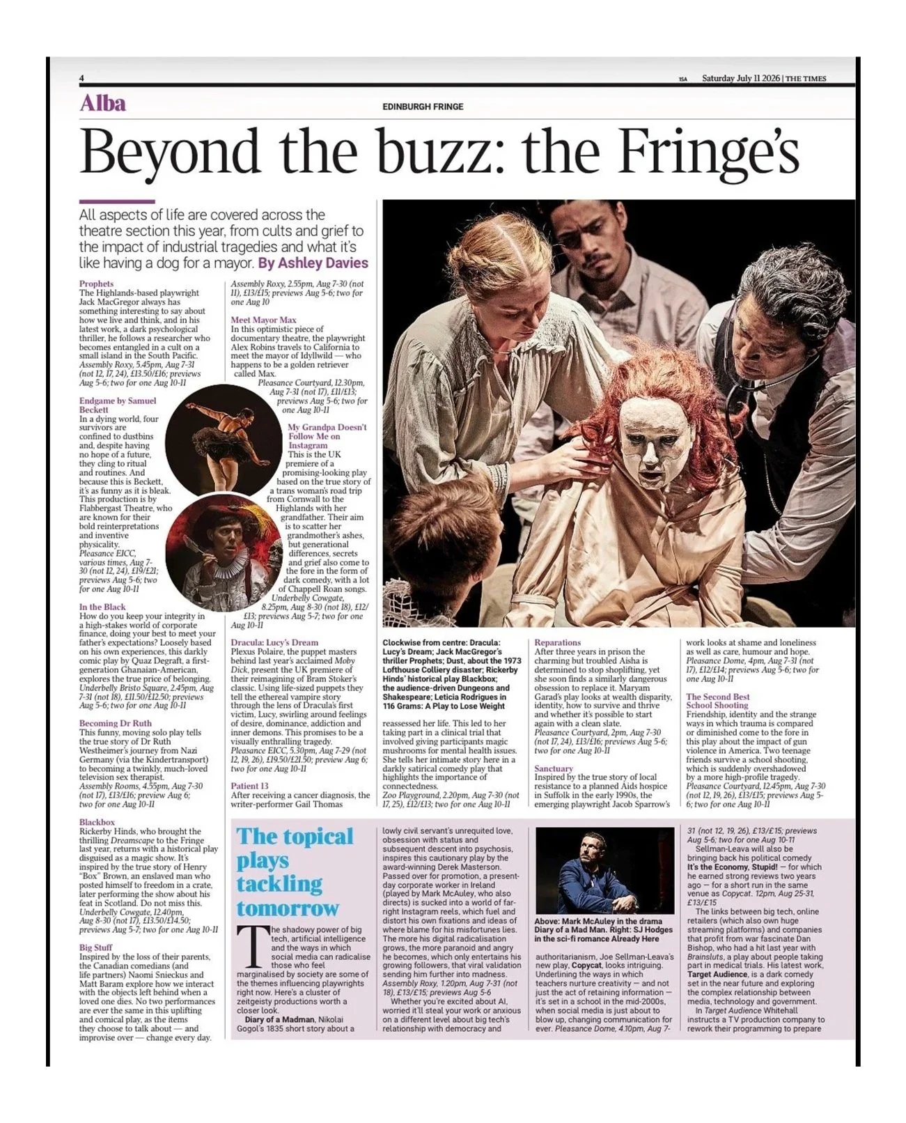 The Times Alba Newspaper Spread