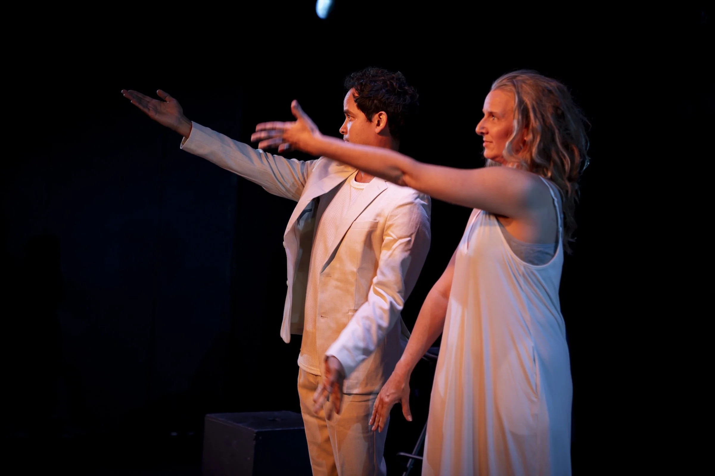 J Hodges and Ramón de Ocampo perform a pivotal scene from Already Here during the Los Angeles production.