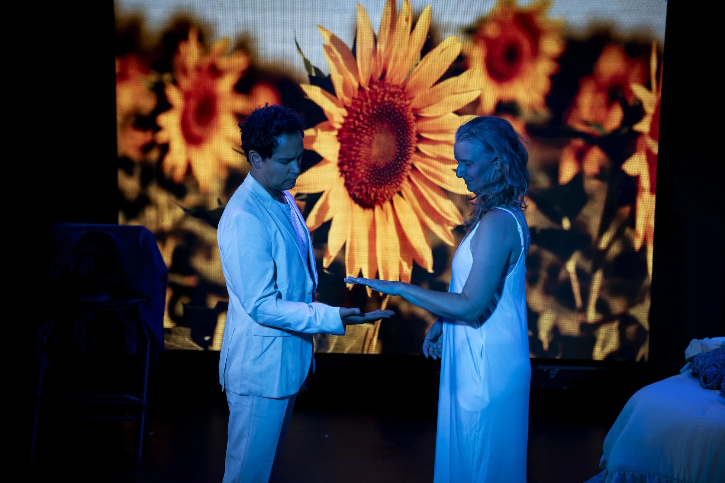 J Hodges and Ramón de Ocampo perform a pivotal scene from Already Here during the Los Angeles production.