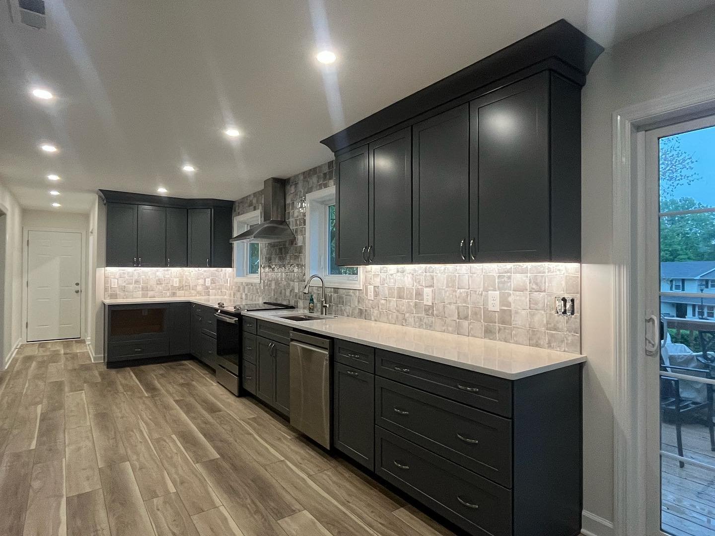 Nearly completed kitchen, powder room, and laundry room in Pike Creek. Thank you @janicewilson62 for the opportunity! Special thanks to everyone that helped and put together this beautiful project ! If you could only see it before !