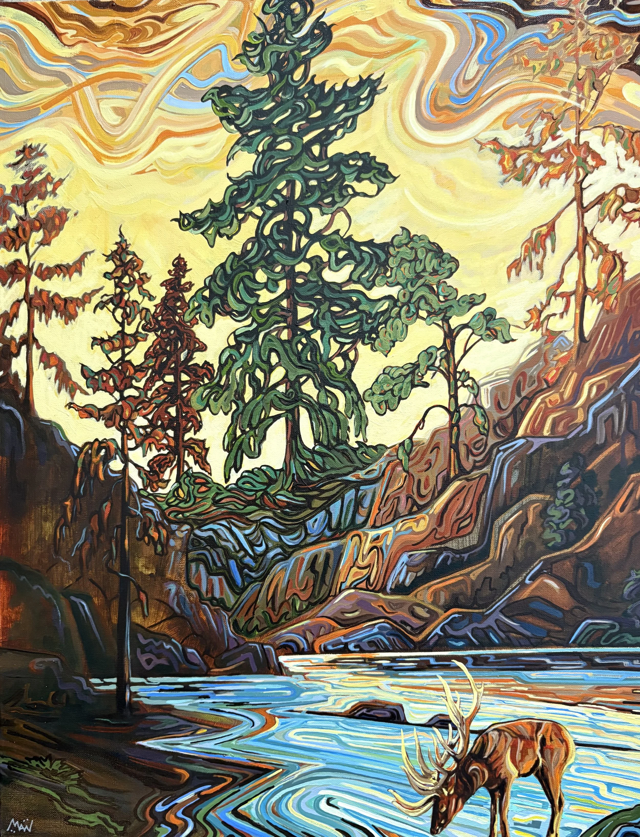 Renewal 2024 Acrylic on canvas, 28x22 inches SOLD