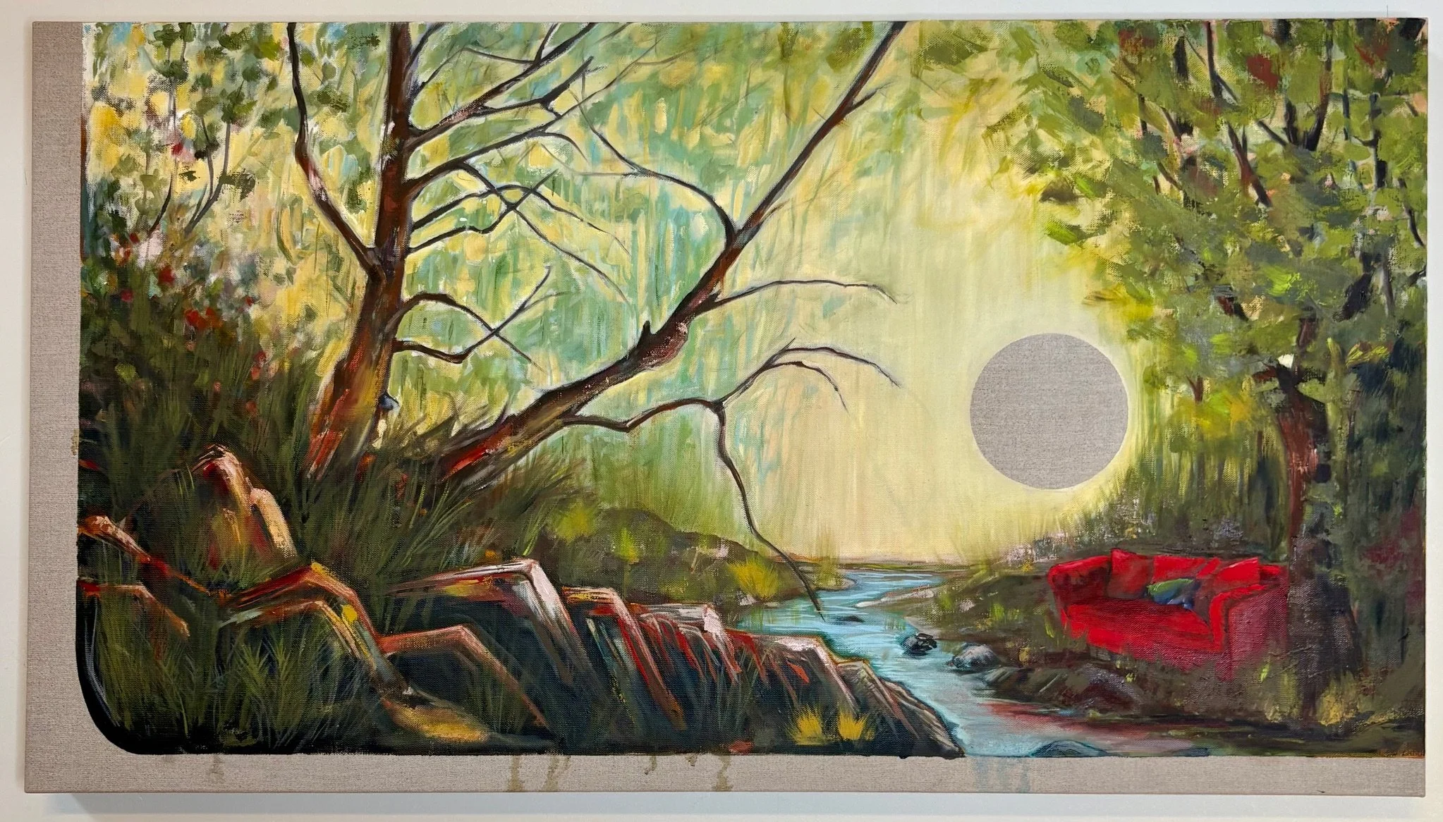Red River 2024 Oil on linen, 20x36 inches