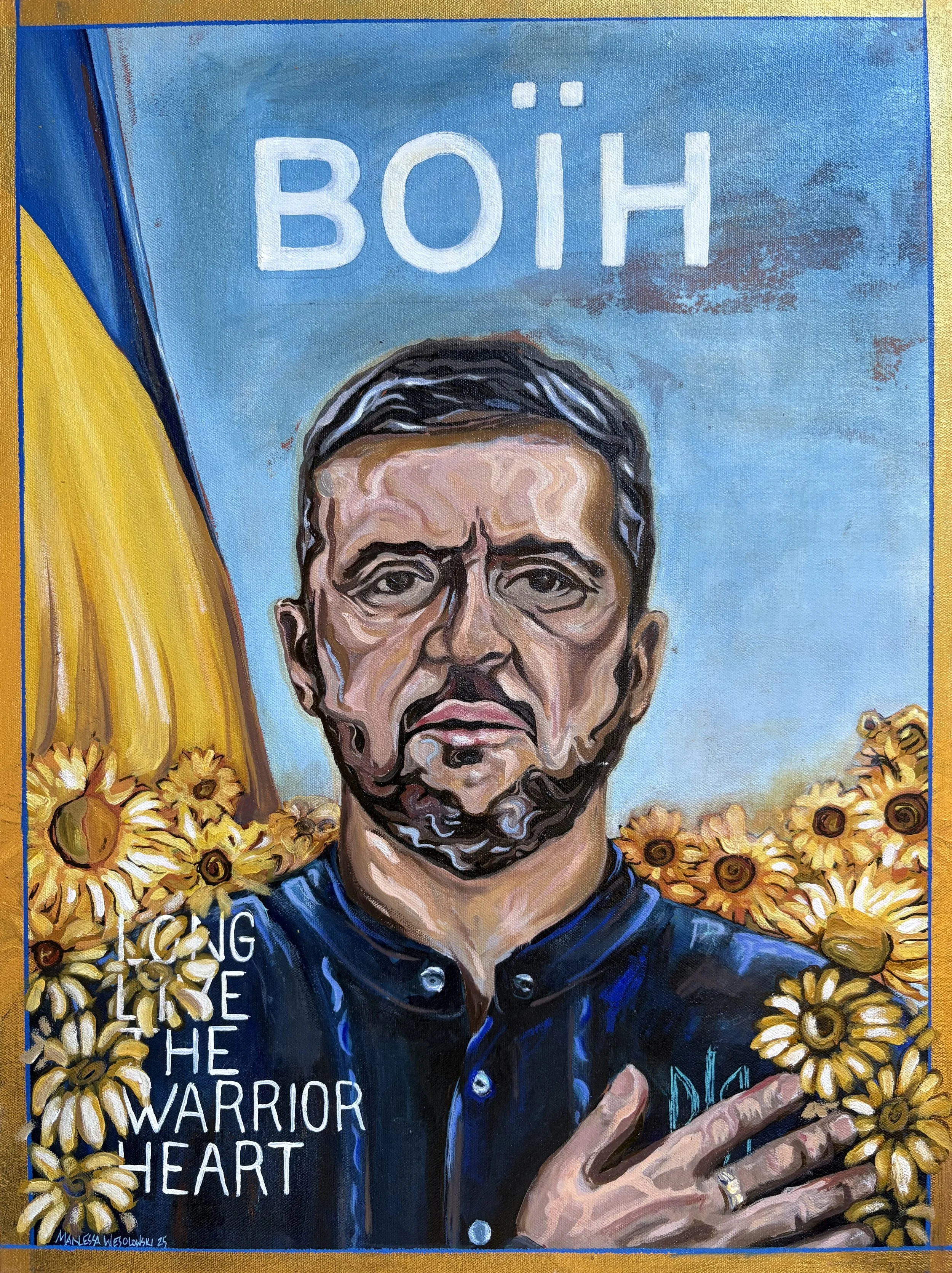 Long Live the Warrior Heart 2025 Oil on canvas, 24x18 inches