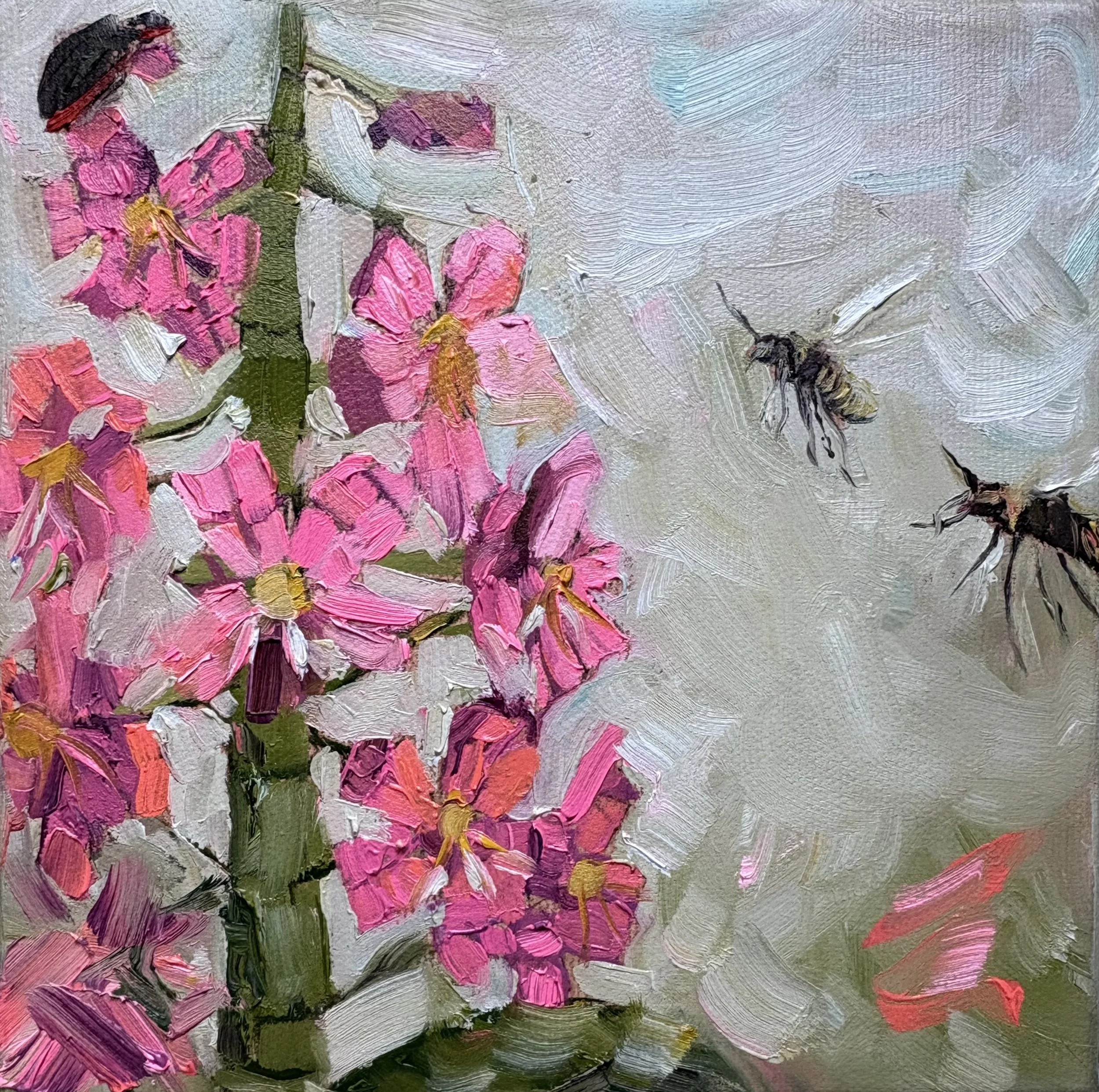Yukon Fireweed 2026 Oil on canvas, 6x6 inches