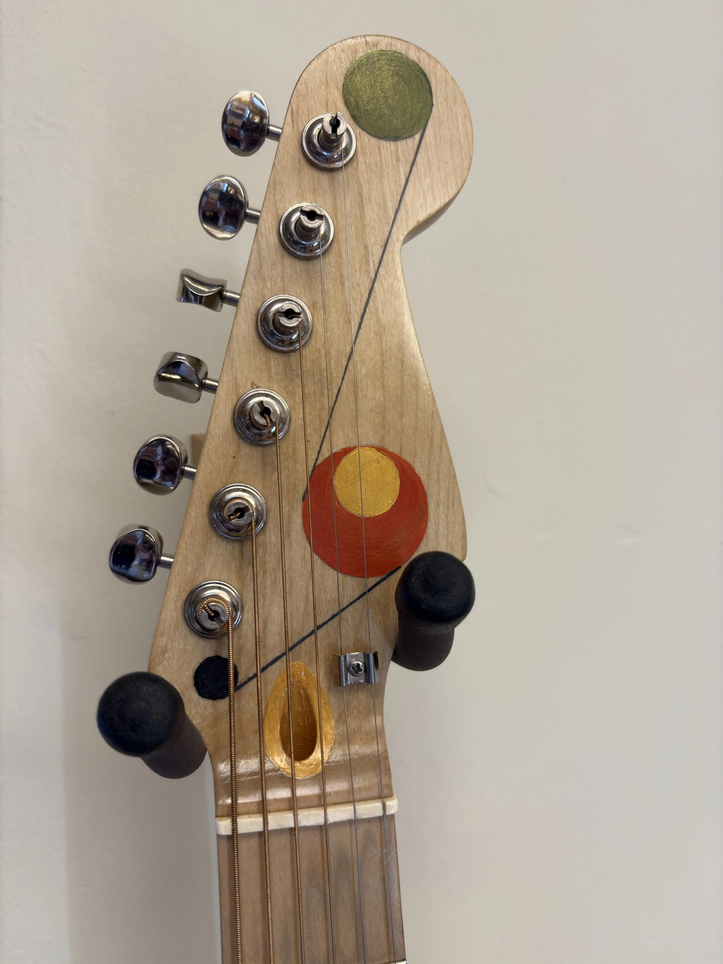 Detail: In Progress 2024 Acrylic paint, wood, guitar