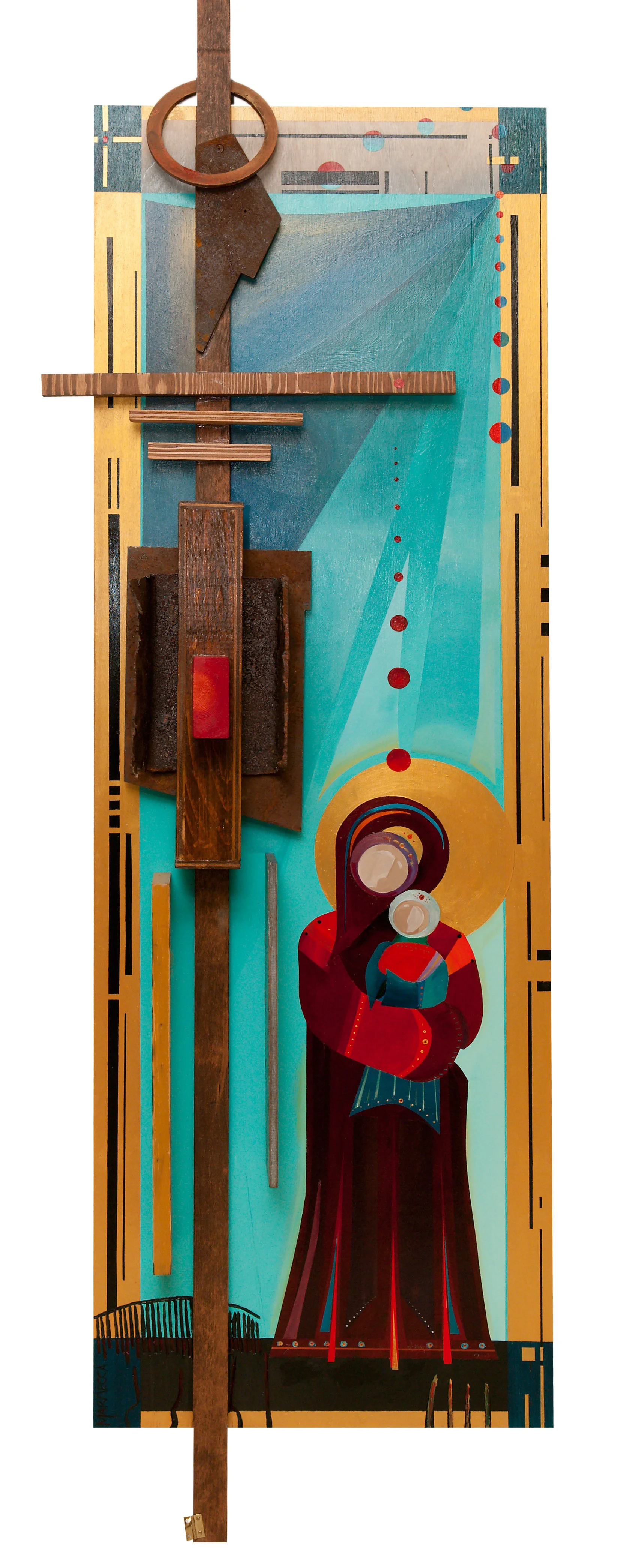 My Mary 2010 Wood, metal, acrylic paint, 70x22x7 inches