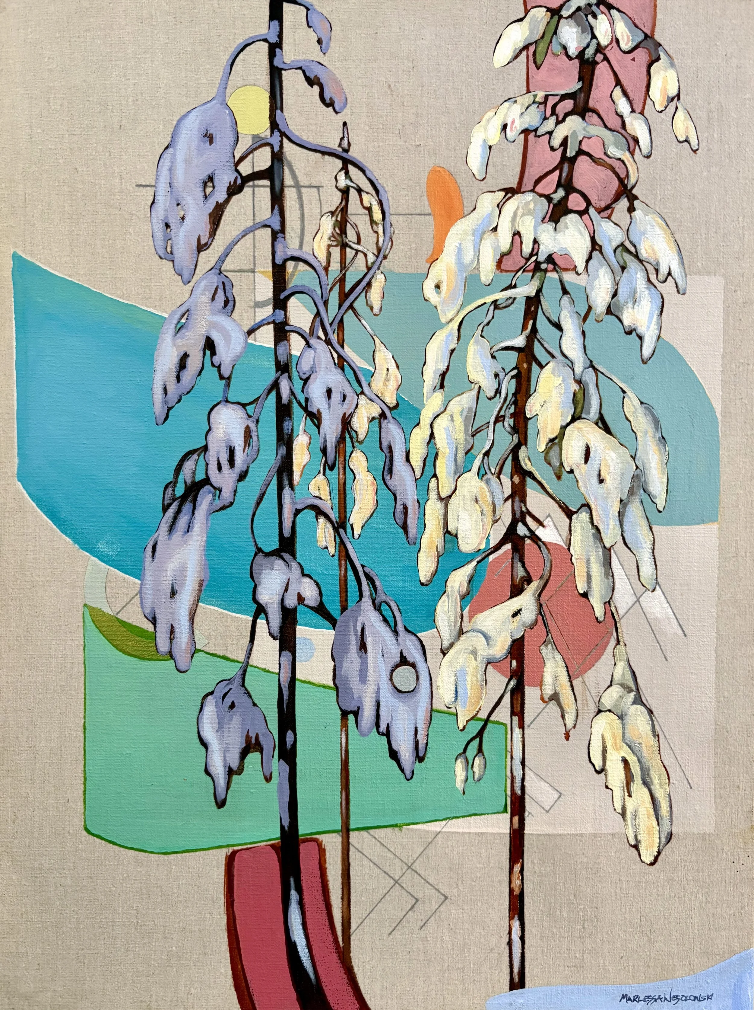 Liquid Moon 2024 Acrylic on linen, 24x18 inches SOLD