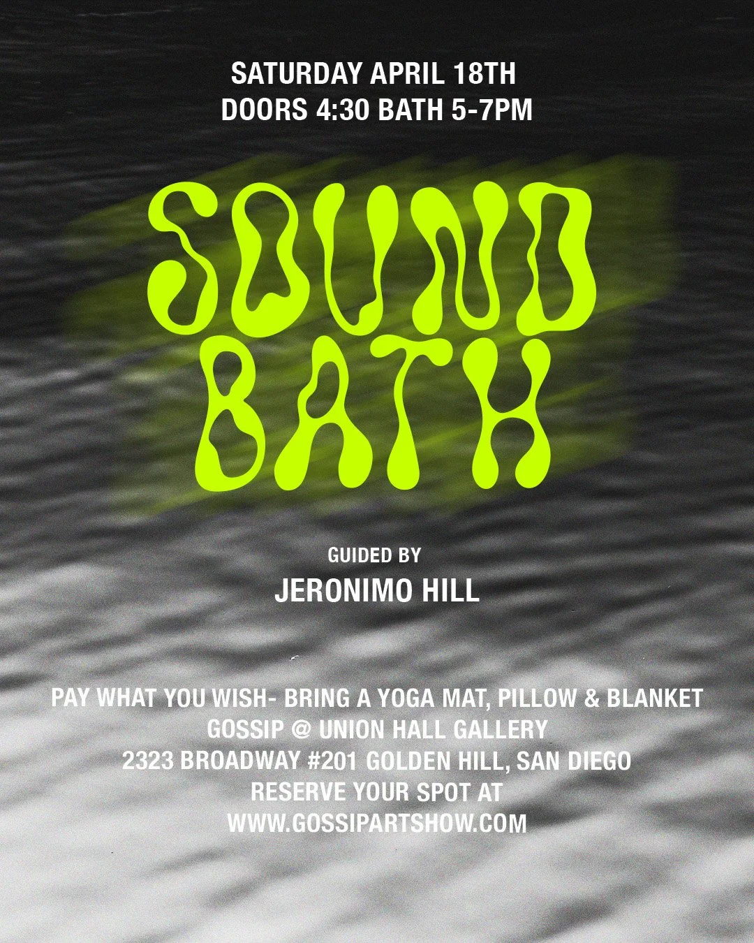 4/18 - Sound Bath @ Union Hall Gallery