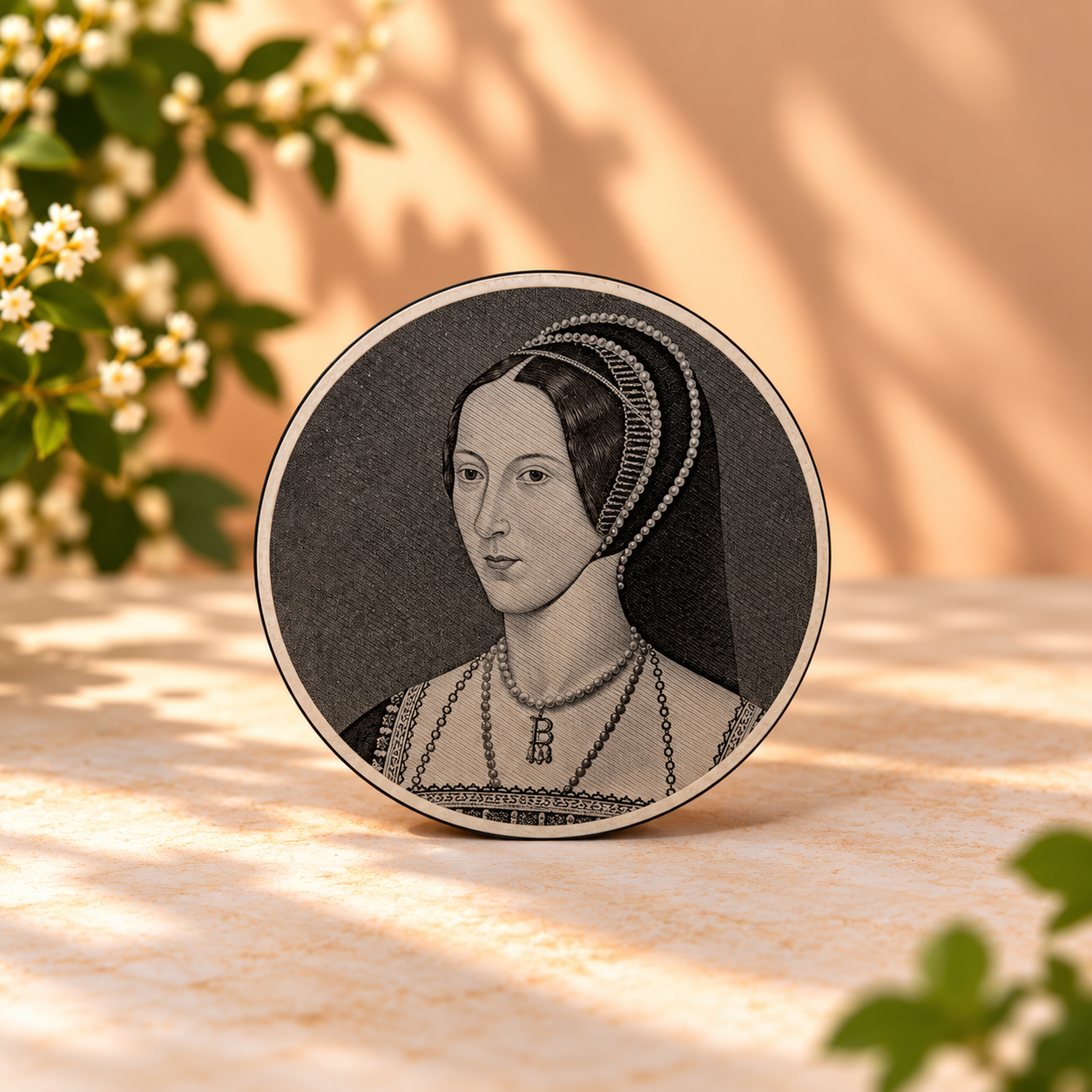 Tudor Portrait Medallion in Sunlight.png