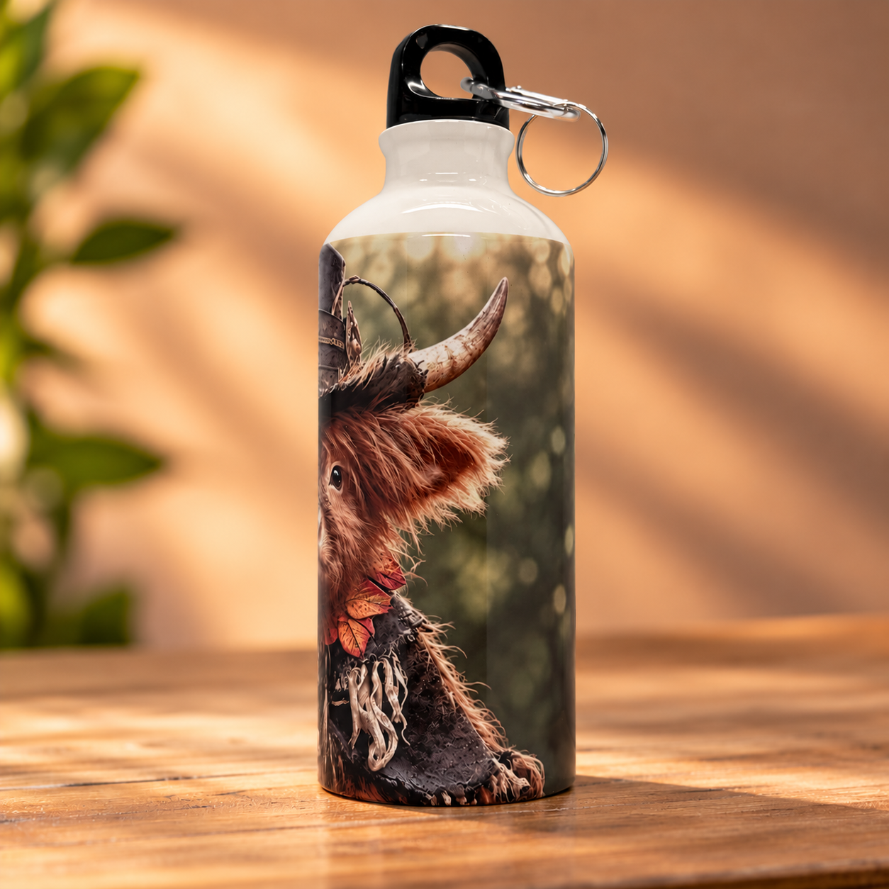 Rustic Highland Cow Water Bottle.png