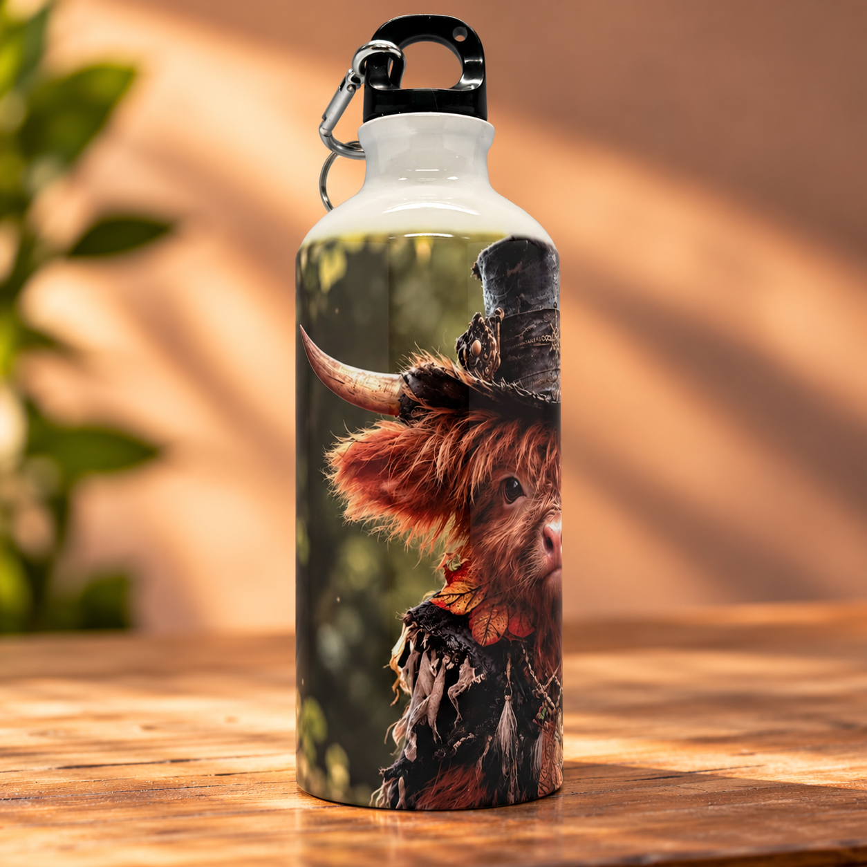 Highland Cow Steampunk Water Bottle.png