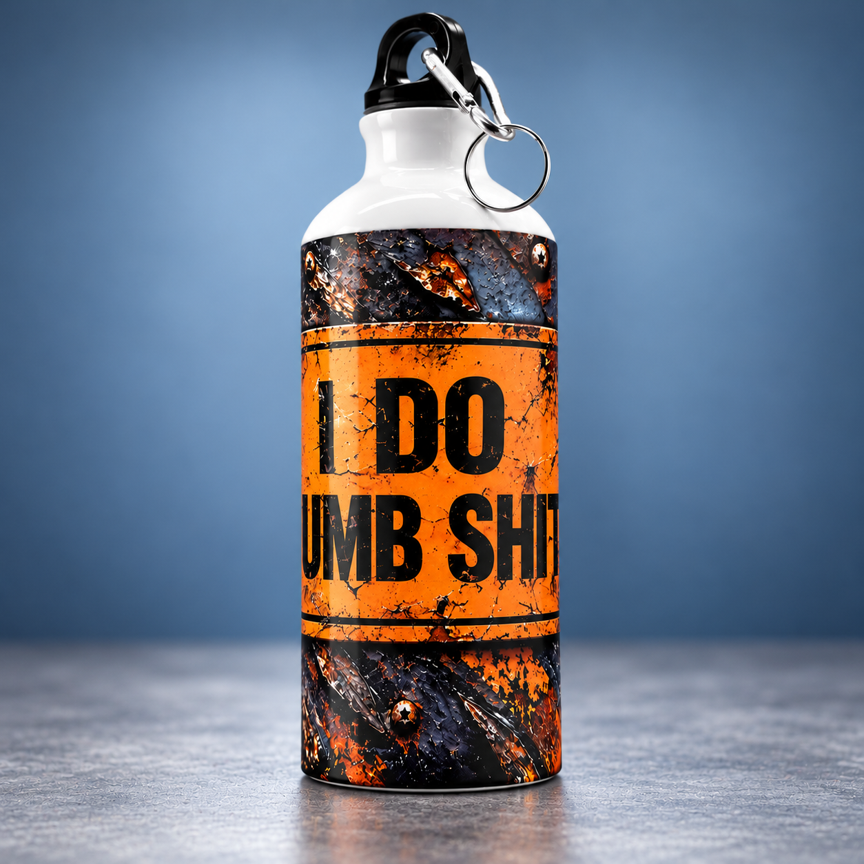 Distressed Industrial Orange Metal Flask.png