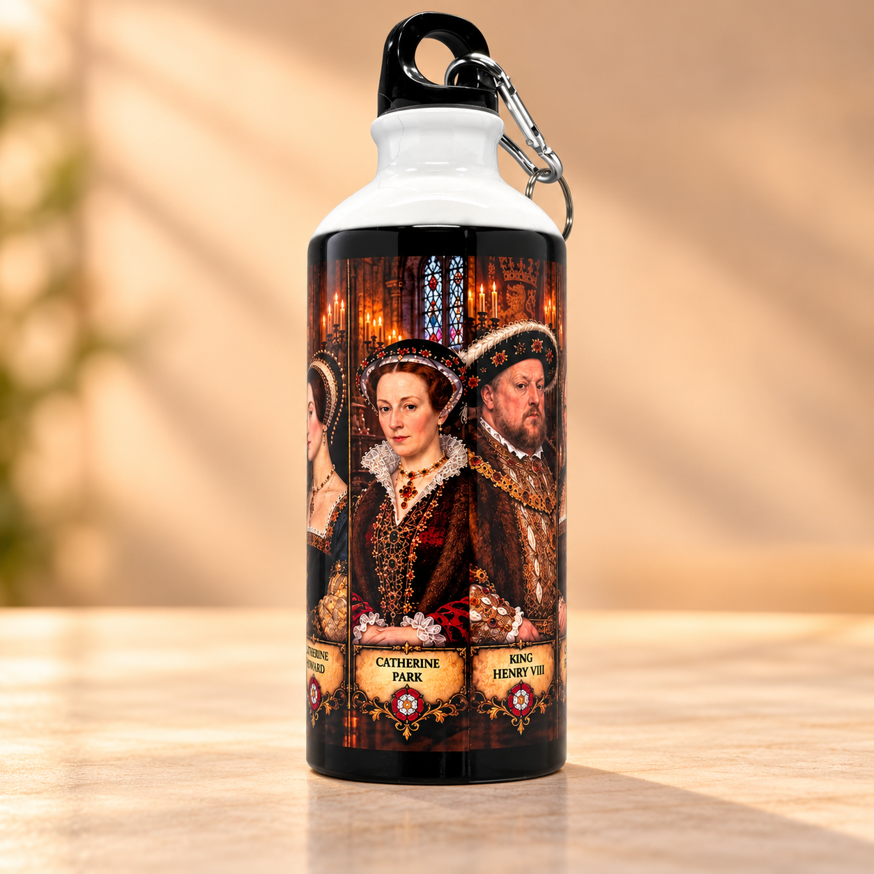 Tudor Portraits Metal Water Bottle.png