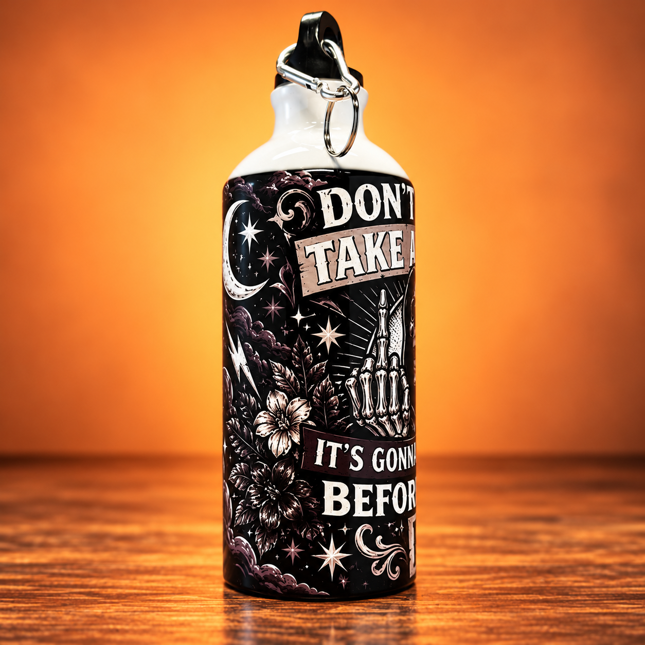 Gothic Monochrome Insulated Bottle.png