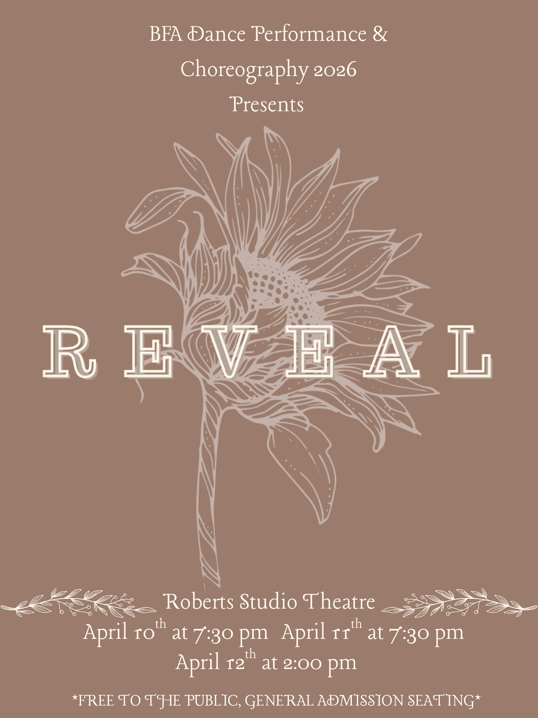 REVEAL: B.F.A Dance 2026 Senior Thesis Show