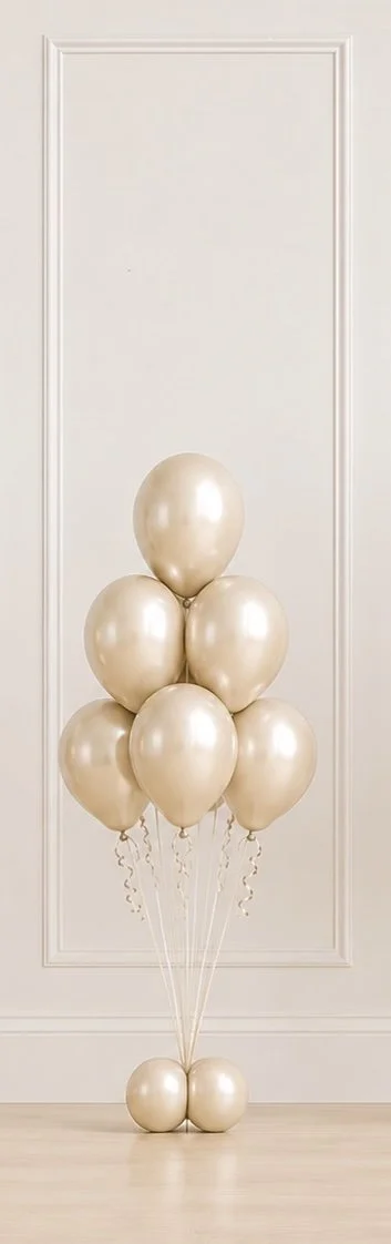 Helium Latex Balloon Bouquet—Set of 6