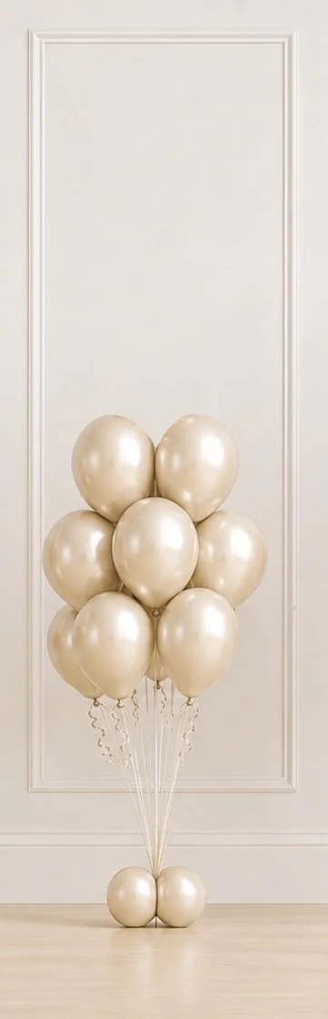 Helium Latex Balloon Bouquet—Set of 9