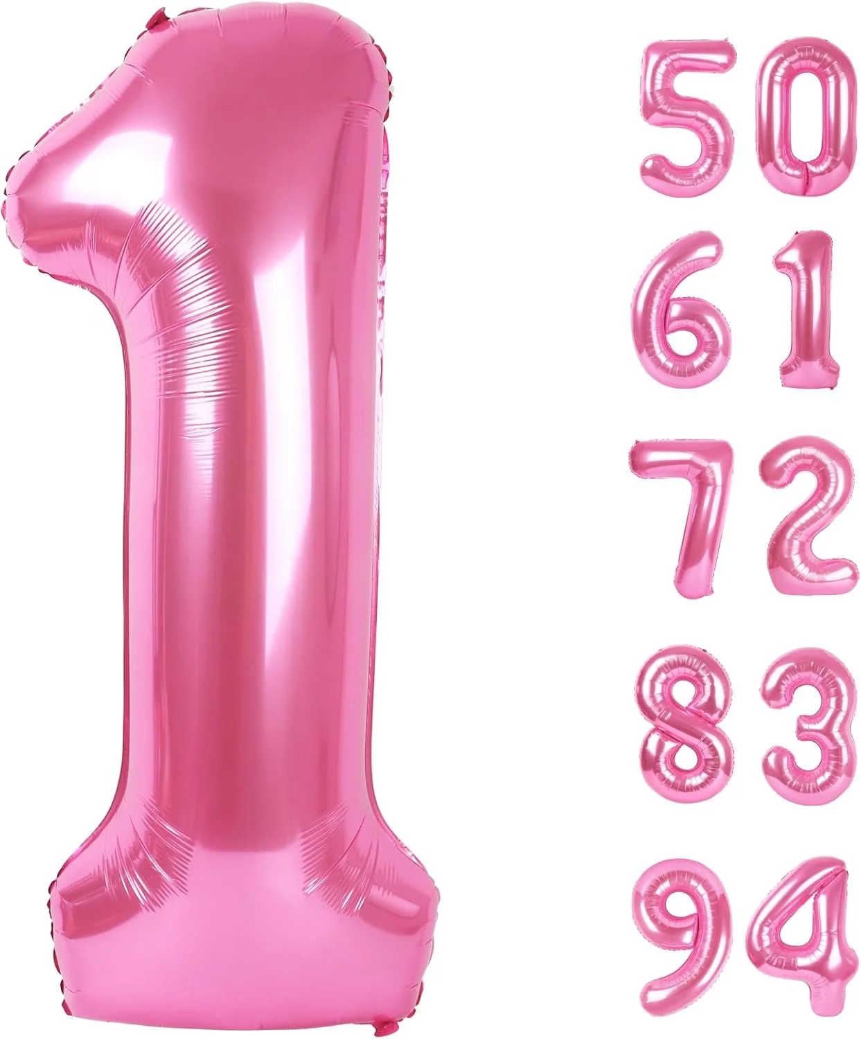 36 in. Pink Helium Number