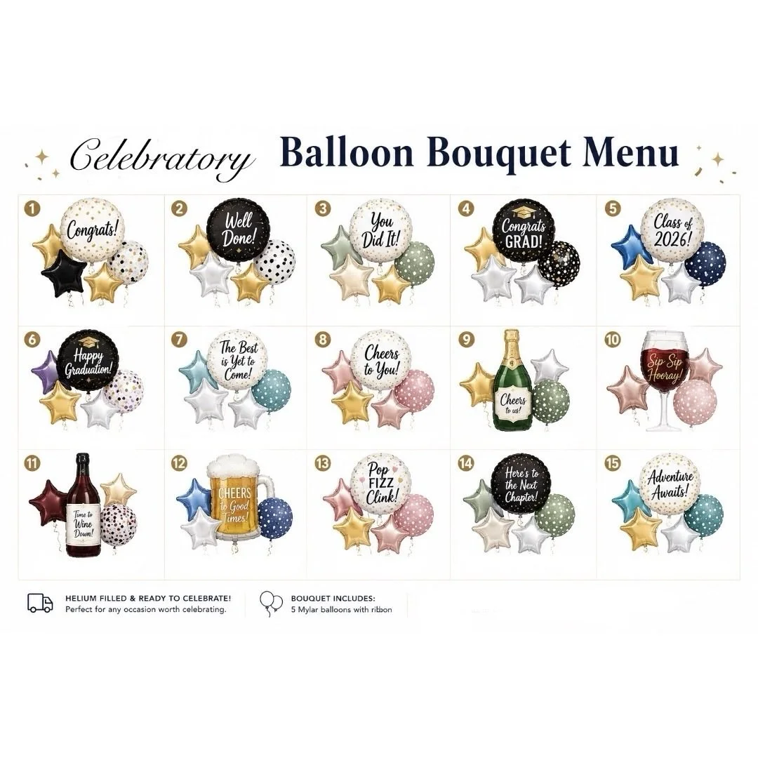 Celebratory Helium Bouquet Styles
