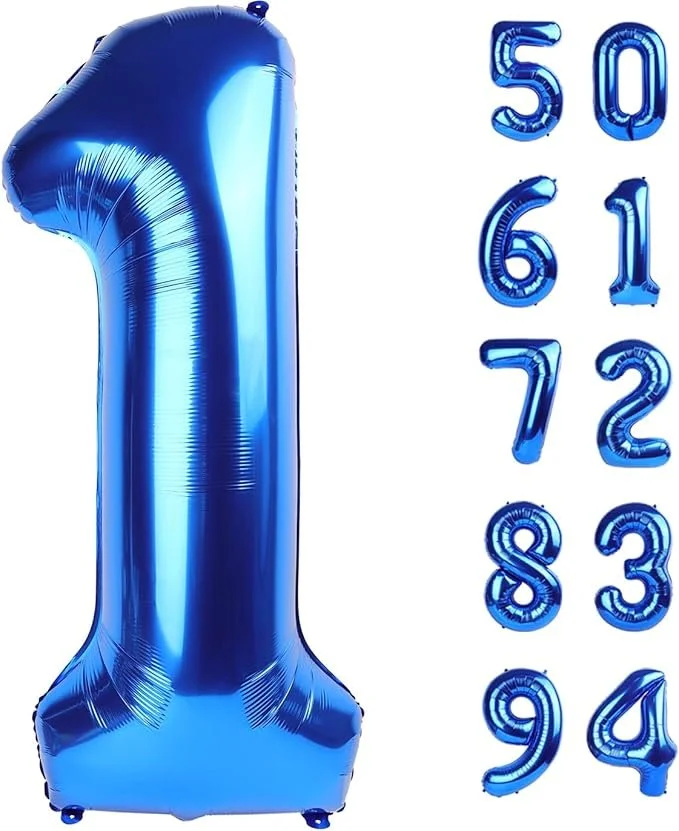 36 in. Blue Helium Number