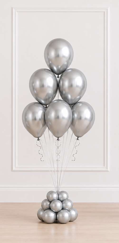 Helium Latex Balloon Bouquet—Set of 6