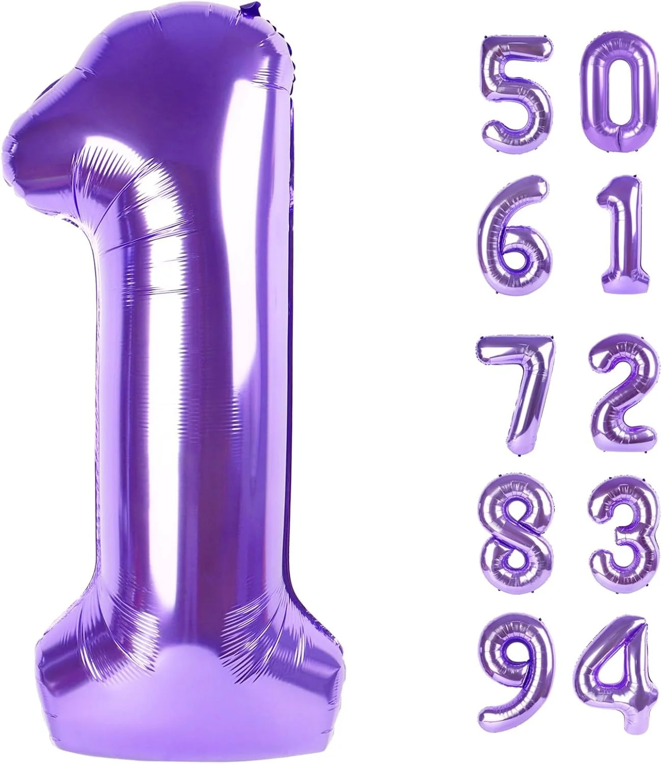36 in. Purple Helium Number
