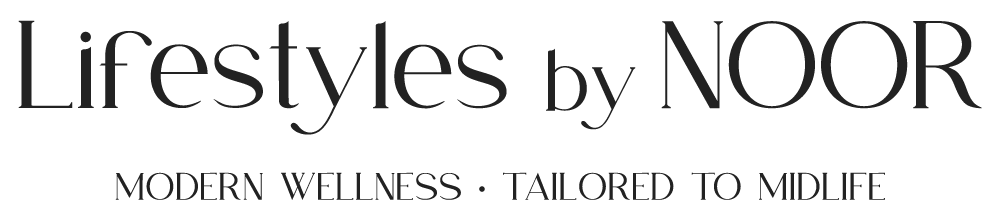 Lifestyles by NOOR logo with a tagline 'Modern Wellness - Tailored to Midlife'