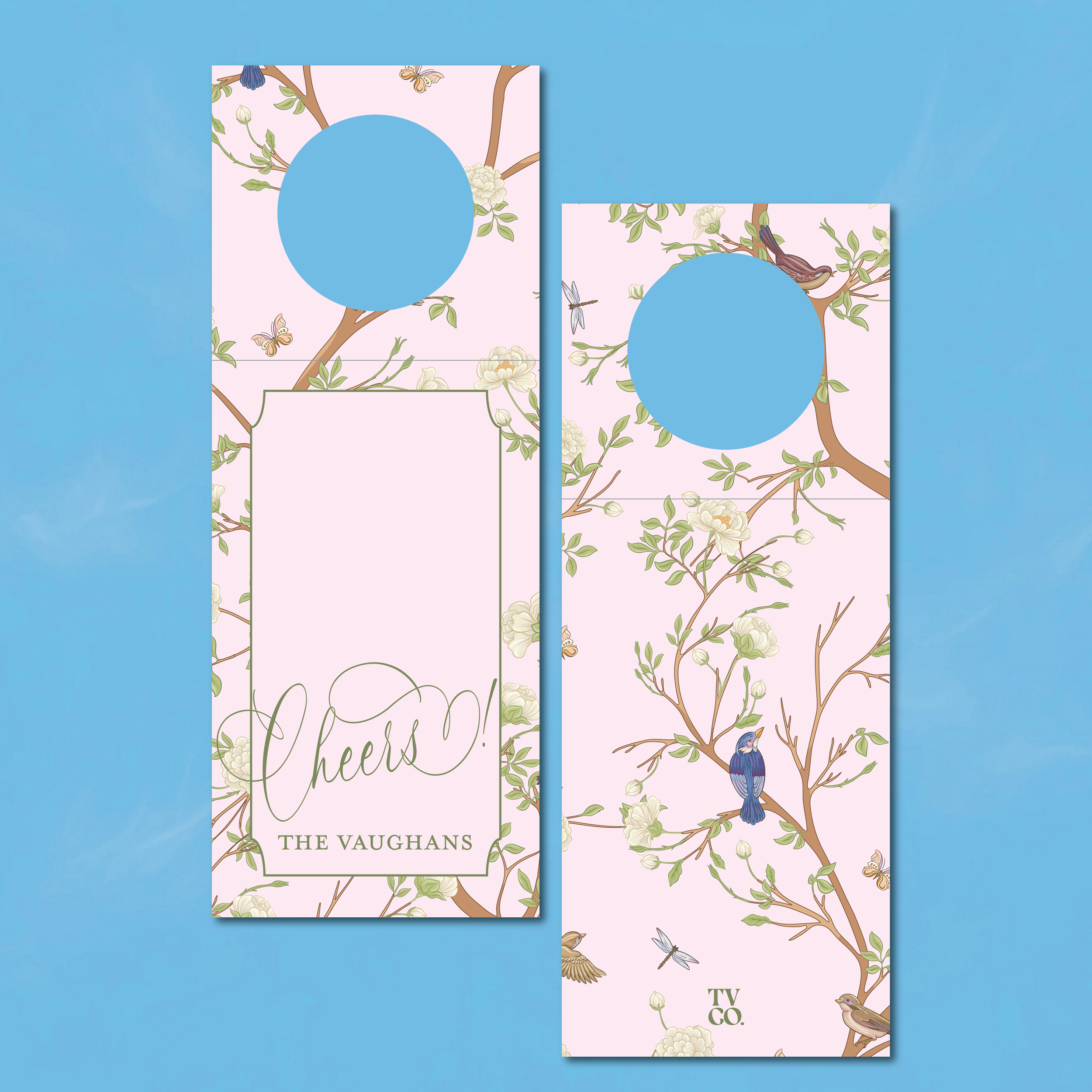 The Pink Garden Wine Tag | Personalized
