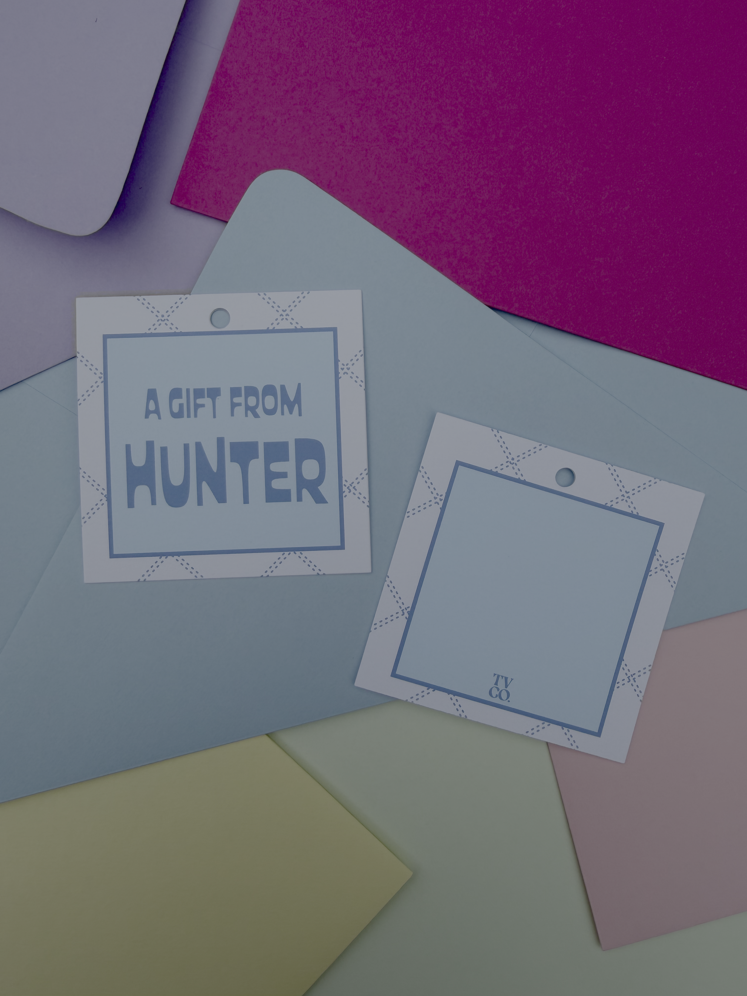 Classic Blue Lattice Gift Tag