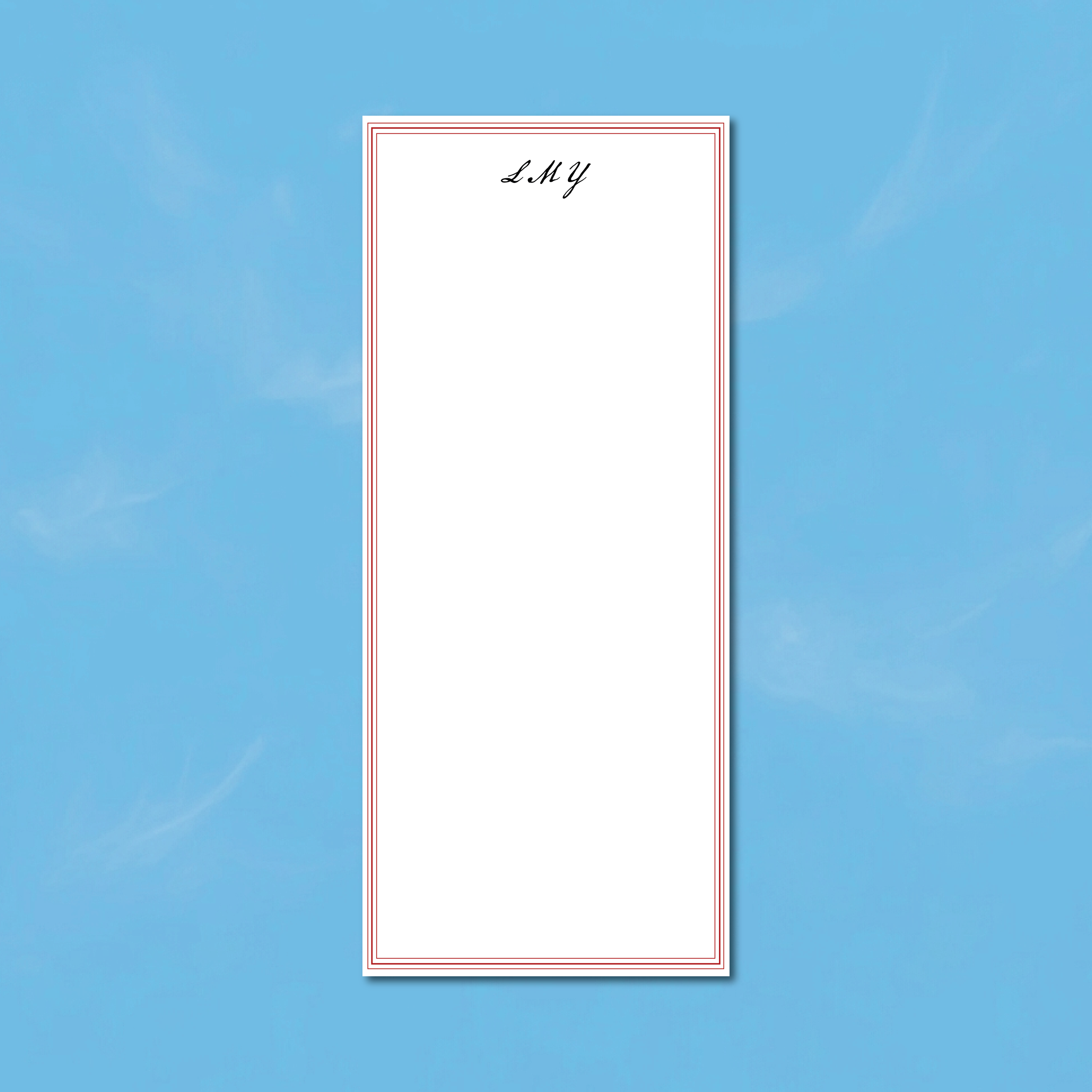 The Red Line Collection Note Pad with Magnet