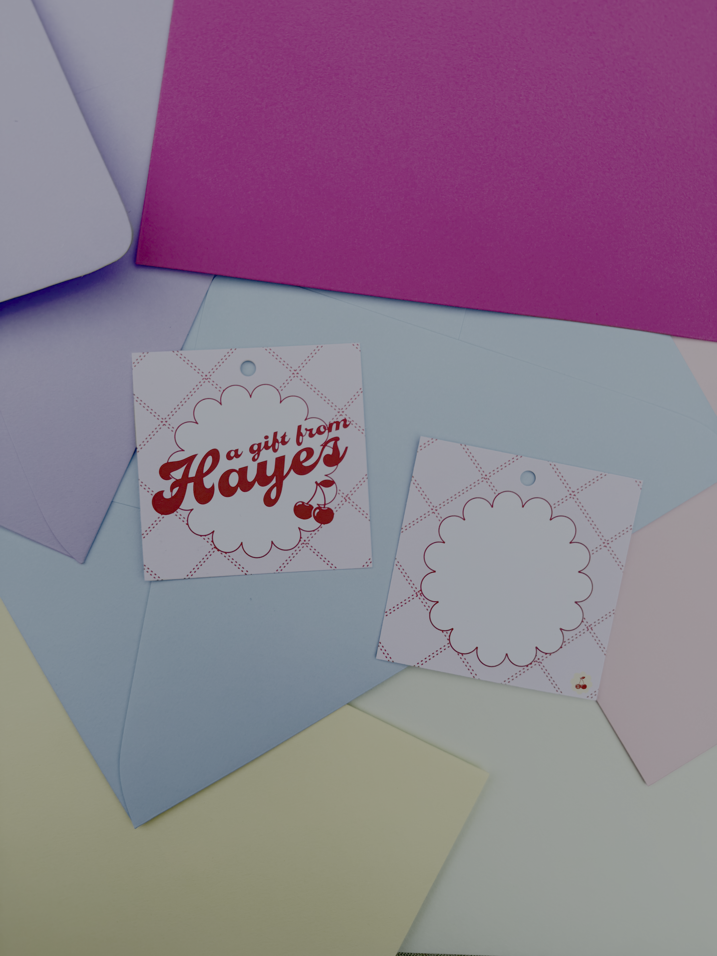 Retro Cherry Gift Tag