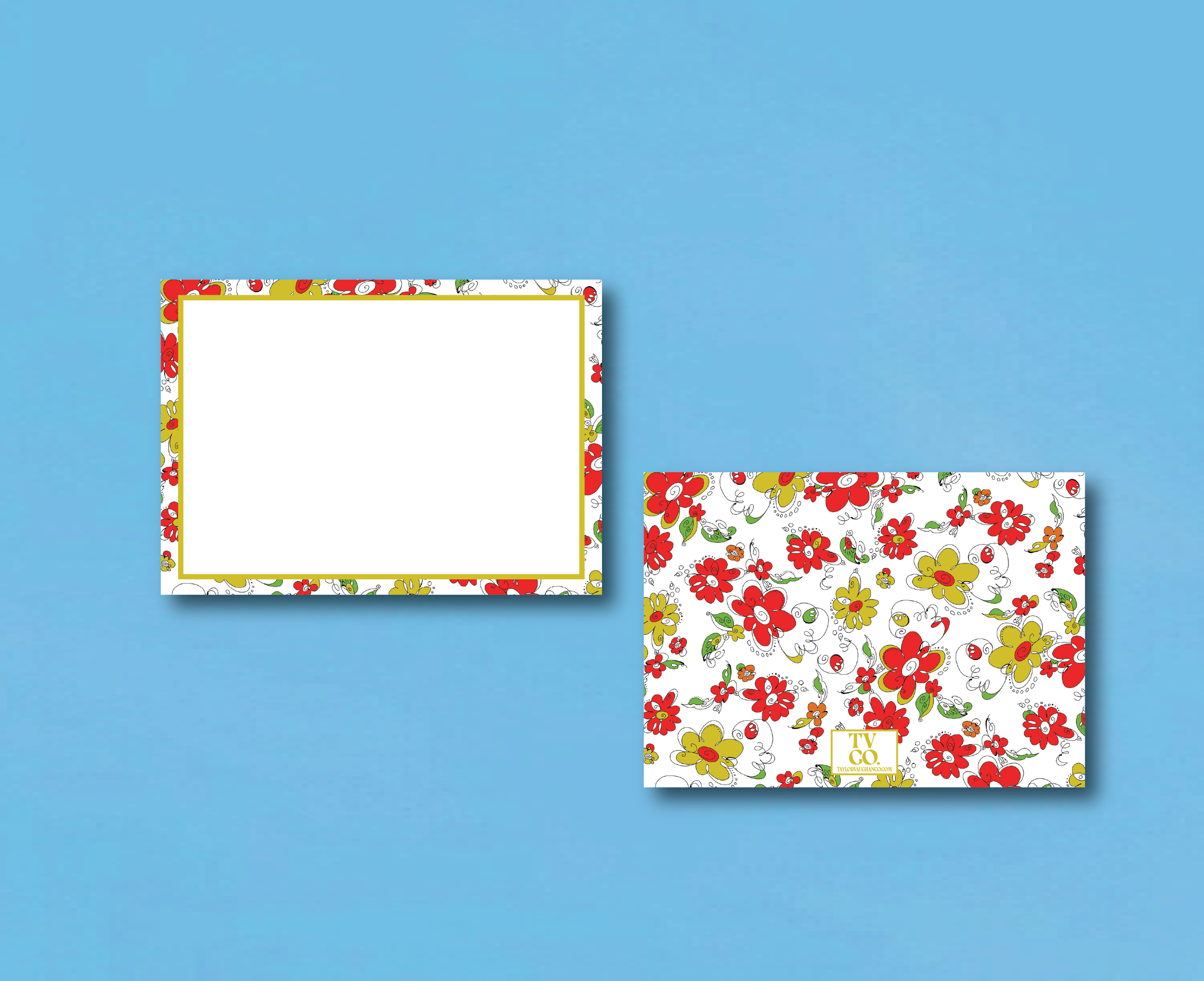 The Floral Collection: Funky Floral Enclosure Card