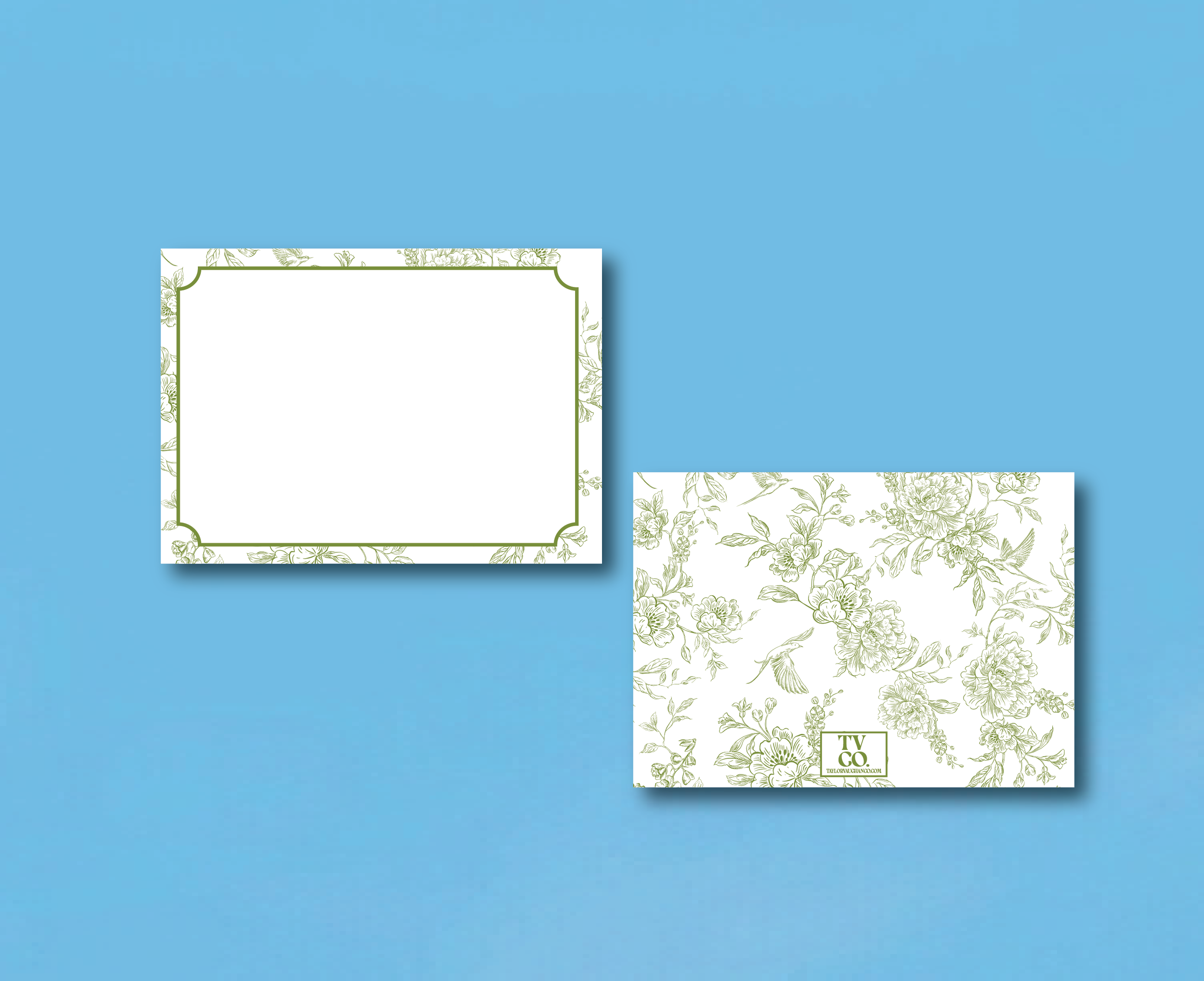 The Floral Collection: Green Floral Enclosure Card
