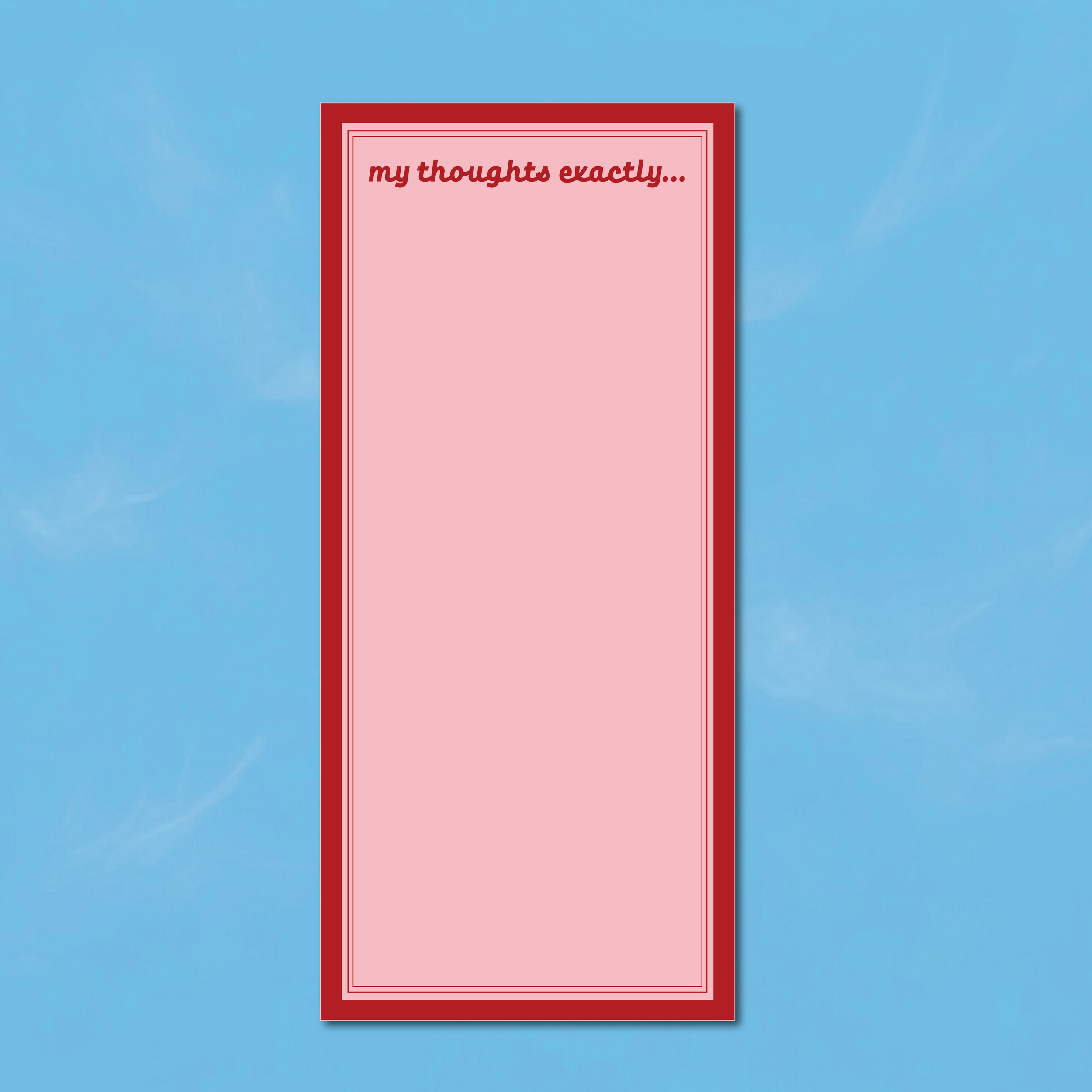 My Thoughts Exactly Note Pad with Magnet
