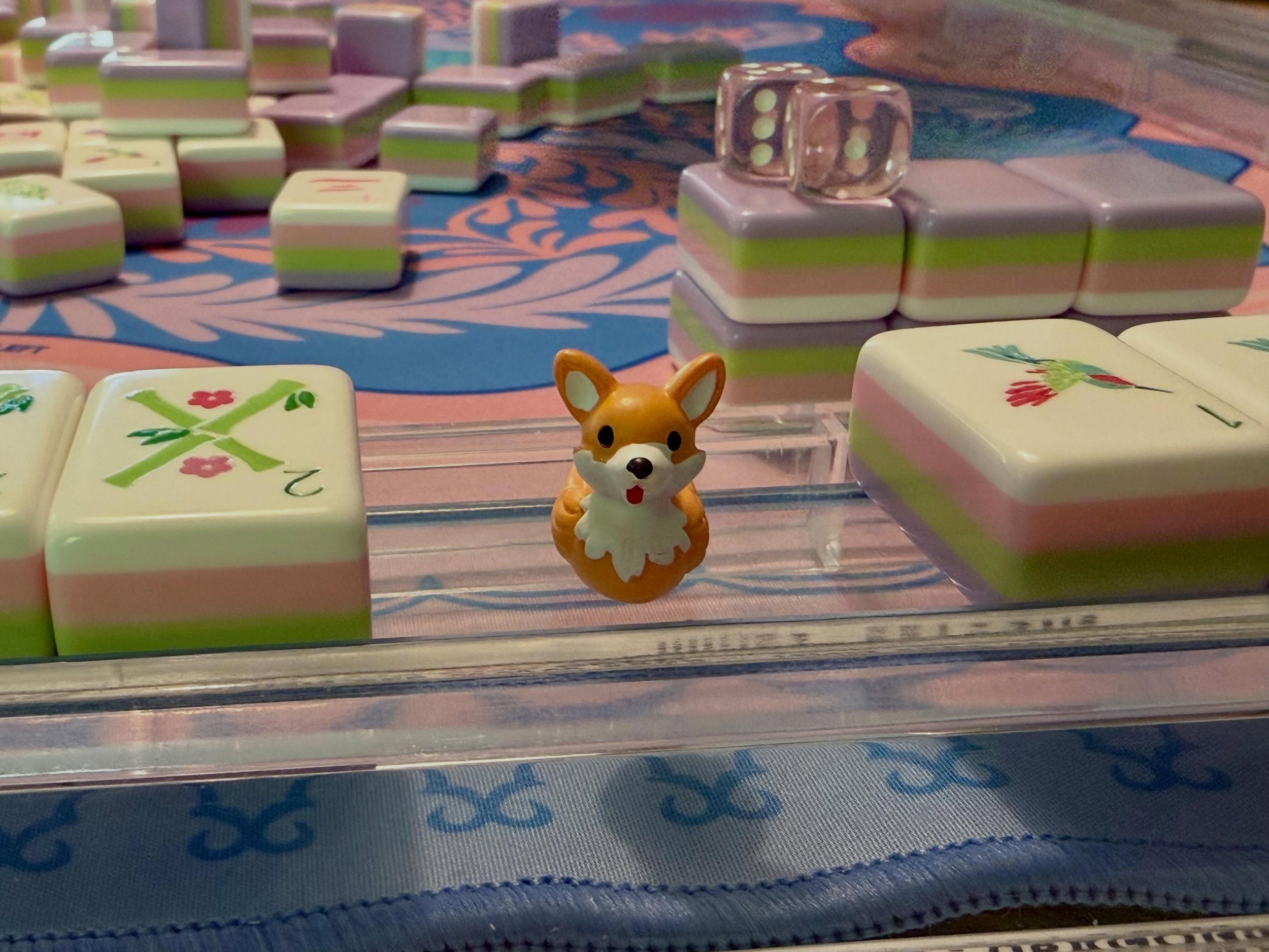 A new trinket has entered the chat. A dear friend invited me over yesterday to play. Turns out the only thing better than winning at mahjong is winning a tiny version of your own dog. This made me ridiculously happy.