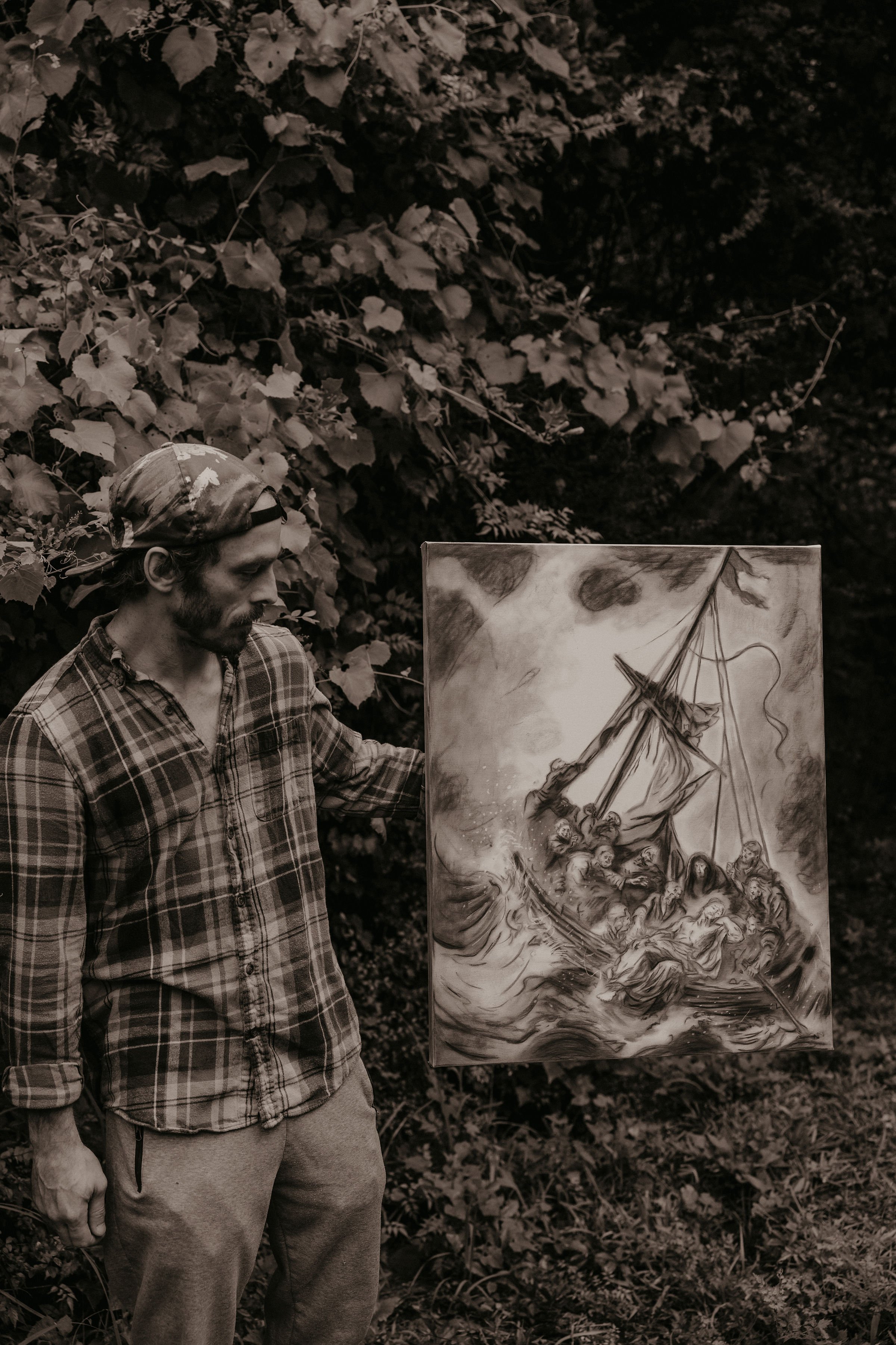 Taylor Lowe holding his original 'Sea of Galilee'. Photo cred - CapturedbySkylar